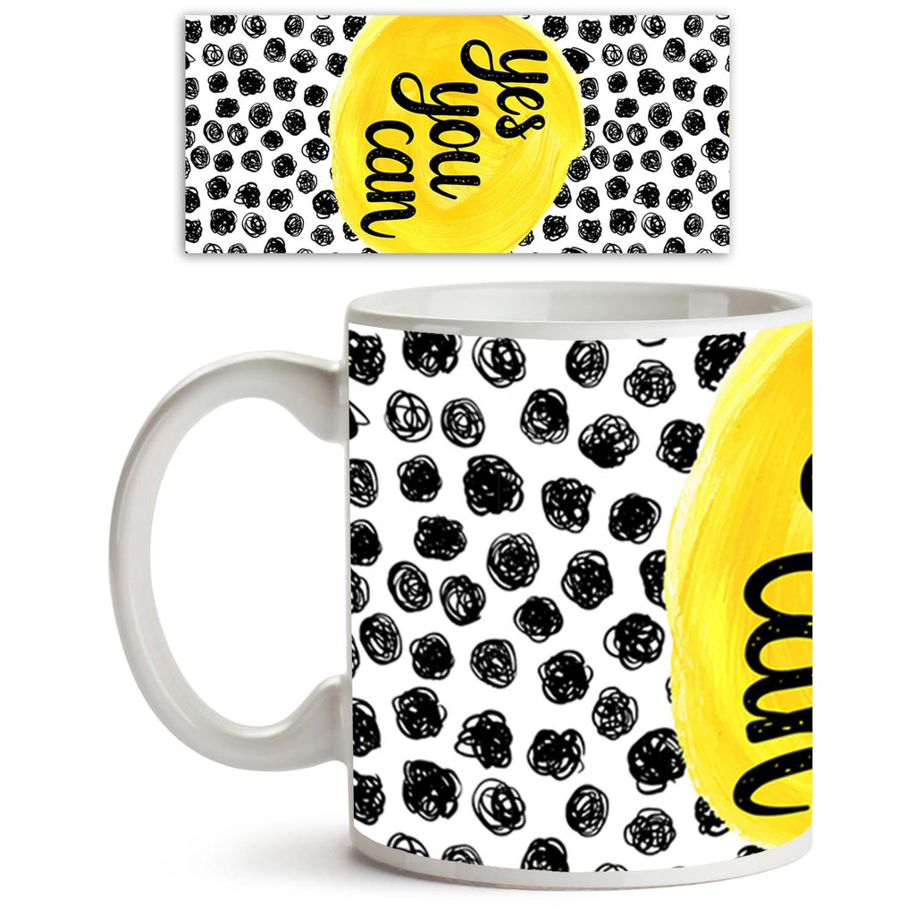 Yes You Can Ceramic Coffee Tea Mug Inside White-Coffee Mugs-MUG-IC 5004942 IC 5004942, Art and Paintings, Calligraphy, Digital, Digital Art, Drawing, Graphic, Hand Drawn, Hipster, Illustrations, Inspirational, Motivation, Motivational, Quotes, Signs, Signs and Symbols, Splatter, Text, Watercolour, yes, you, can, ceramic, coffee, tea, mug, inside, white, quote, art, background, banner, bright, calligraphic, card, concept, creative, date, decoration, design, element, energy, font, greeting, hand, drawn, illus