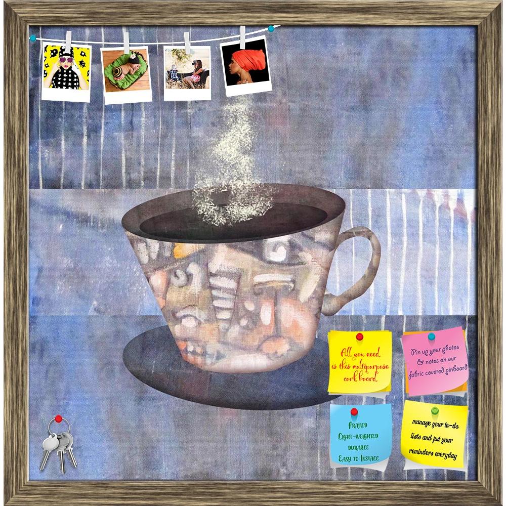 ArtzFolio Artwork Patterned Cups Printed Bulletin Board Notice Pin Board Soft Board | Framed-Bulletin Boards Framed-AZSAO42246074BLB_FR_L-Image Code 5004956 Vishnu Image Folio Pvt Ltd, IC 5004956, ArtzFolio, Bulletin Boards Framed, Food & Beverage, Fine Art Reprint, artwork, patterned, cups, printed, bulletin, board, notice, pin, soft, framed, painting, steaming, coffee, tea, abstract, violet, background, mug, hot, drink, idea, concept, used, kitchen, shop, interior, design, menu, restaurant, cafe, porcelai