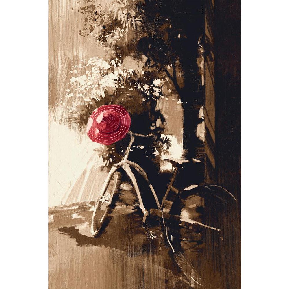 ArtzFolio Vintage Bicycle & Red Hat On Summer Day Unframed Paper Poster-Paper Posters Unframed-AZART42280503POS_UN_L-Image Code 5004962 Vishnu Image Folio Pvt Ltd, IC 5004962, ArtzFolio, Paper Posters Unframed, Still Life, Fine Art Reprint, vintage, bicycle, red, hat, on, summer, day, unframed, paper, poster, wall, large, size, for, living, room, home, decoration, big, framed, decor, posters, pitaara, box, modern, art, with, frame, bedroom, amazonbasics, door, drawing, small, decorative, office, reception, 