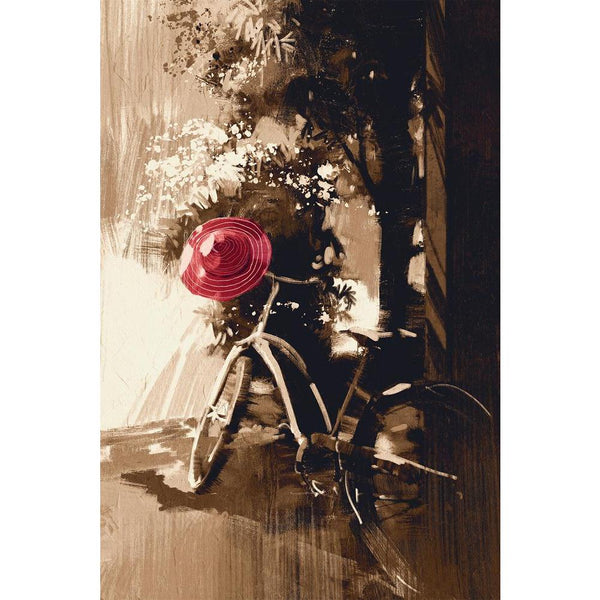 Vintage Bicycle & Red Hat On Summer Day Unframed Paper Poster-Paper Posters Unframed-POS_UN-IC 5004962 IC 5004962, Abstract Expressionism, Abstracts, Ancient, Art and Paintings, Automobiles, Bikes, Black, Black and White, Botanical, Cities, City Views, Culture, Digital, Digital Art, Ethnic, Floral, Flowers, Graphic, Historical, Illustrations, Medieval, Nature, Paintings, Retro, Semi Abstract, Signs, Signs and Symbols, Sports, Traditional, Transportation, Travel, Tribal, Urban, Vehicles, Vintage, Watercolour
