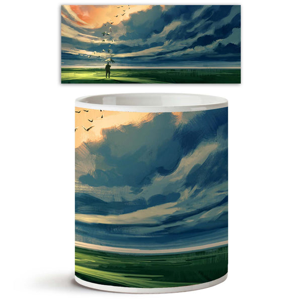 Man Holding An Umbrella Standing Alone Ceramic Coffee Tea Mug Inside White-Coffee Mugs-MUG-IC 5004963 IC 5004963, Abstract Expressionism, Abstracts, Art and Paintings, Birds, Business, Illustrations, Landscapes, Nature, Paintings, Scenic, Semi Abstract, Signs, Signs and Symbols, Watercolour, man, holding, an, umbrella, standing, alone, ceramic, coffee, tea, mug, inside, white, painting, abstract, storm, oil, landscape, watercolor, horizon, journey, acrylic, canvas, art, clouds, artistic, attention, backgrou