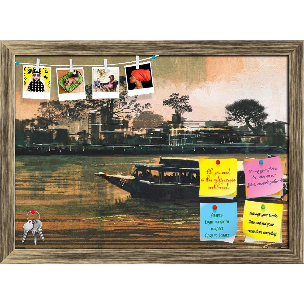 ArtzFolio Ferry Carries Passengers On River Printed Bulletin Board Notice Pin Board Soft Board | Framed-Bulletin Boards Framed-AZSAO42280514BLB_FR_L-Image Code 5004967 Vishnu Image Folio Pvt Ltd, IC 5004967, ArtzFolio, Bulletin Boards Framed, Landscapes, Fine Art Reprint, ferry, carries, passengers, on, river, printed, bulletin, board, notice, pin, soft, framed, painting, showing, abstract, acrylic, art, artistic, background, beautiful, beauty, canvas, color, concept, cover, design, oil, shapes, style, text