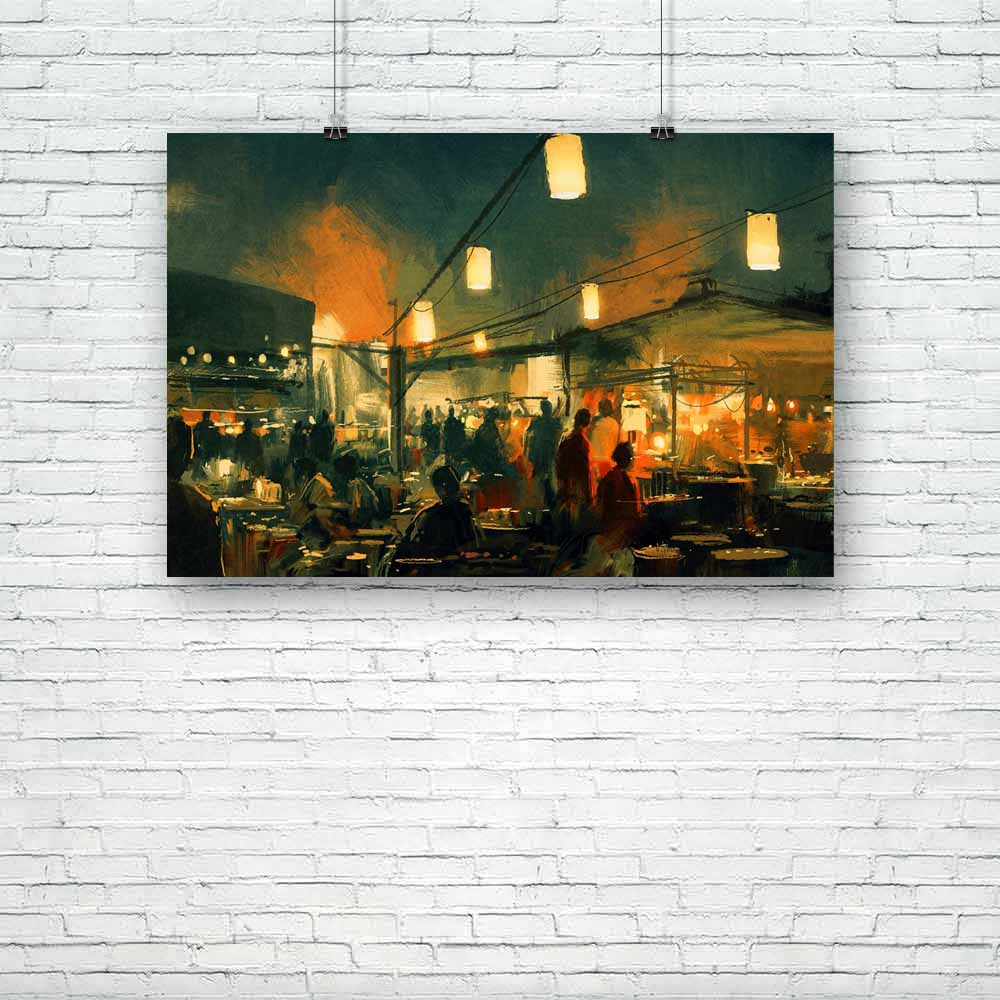 People Walking In The Market Unframed Paper Poster-Paper Posters Unframed-POS_UN-IC 5004968 IC 5004968, Abstract Expressionism, Abstracts, Ancient, Art and Paintings, Asian, Automobiles, Business, Cities, City Views, Cuisine, Culture, Digital, Digital Art, Ethnic, Food, Food and Beverage, Food and Drink, Graphic, Historical, Illustrations, Medieval, Paintings, People, Semi Abstract, Signs, Signs and Symbols, Sketches, Traditional, Transportation, Travel, Tribal, Urban, Vehicles, Vintage, Watercolour, World 