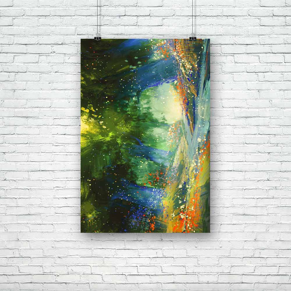 Mystic Blue & Green Forest Unframed Paper Poster-Paper Posters Unframed-POS_UN-IC 5004983 IC 5004983, Abstract Expressionism, Abstracts, Art and Paintings, Botanical, Fantasy, Floral, Flowers, Illustrations, Landscapes, Nature, Paintings, Scenic, Semi Abstract, Signs, Signs and Symbols, Watercolour, Wooden, mystic, blue, green, forest, unframed, paper, poster, enchanted, jungle, landscape, fairy, magic, firefly, garden, tale, abstract, fairies, woods, oil, painting, watercolor, forests, acrylic, art, artist