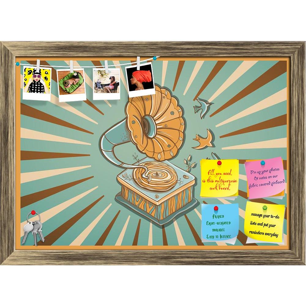 ArtzFolio Retro Gramophone Birds & Plants Printed Bulletin Board Notice Pin Board Soft Board | Framed-Bulletin Boards Framed-AZSAO42317274BLB_FR_L-Image Code 5004984 Vishnu Image Folio Pvt Ltd, IC 5004984, ArtzFolio, Bulletin Boards Framed, Music & Dance, Digital Art, retro, gramophone, birds, plants, printed, bulletin, board, notice, pin, soft, framed, illustration, vector, vintage, art, music, background, bird, plant, wood, old, design, yellow, blue, brown, card, sound, vinyl, phonograph, postcard, abstra