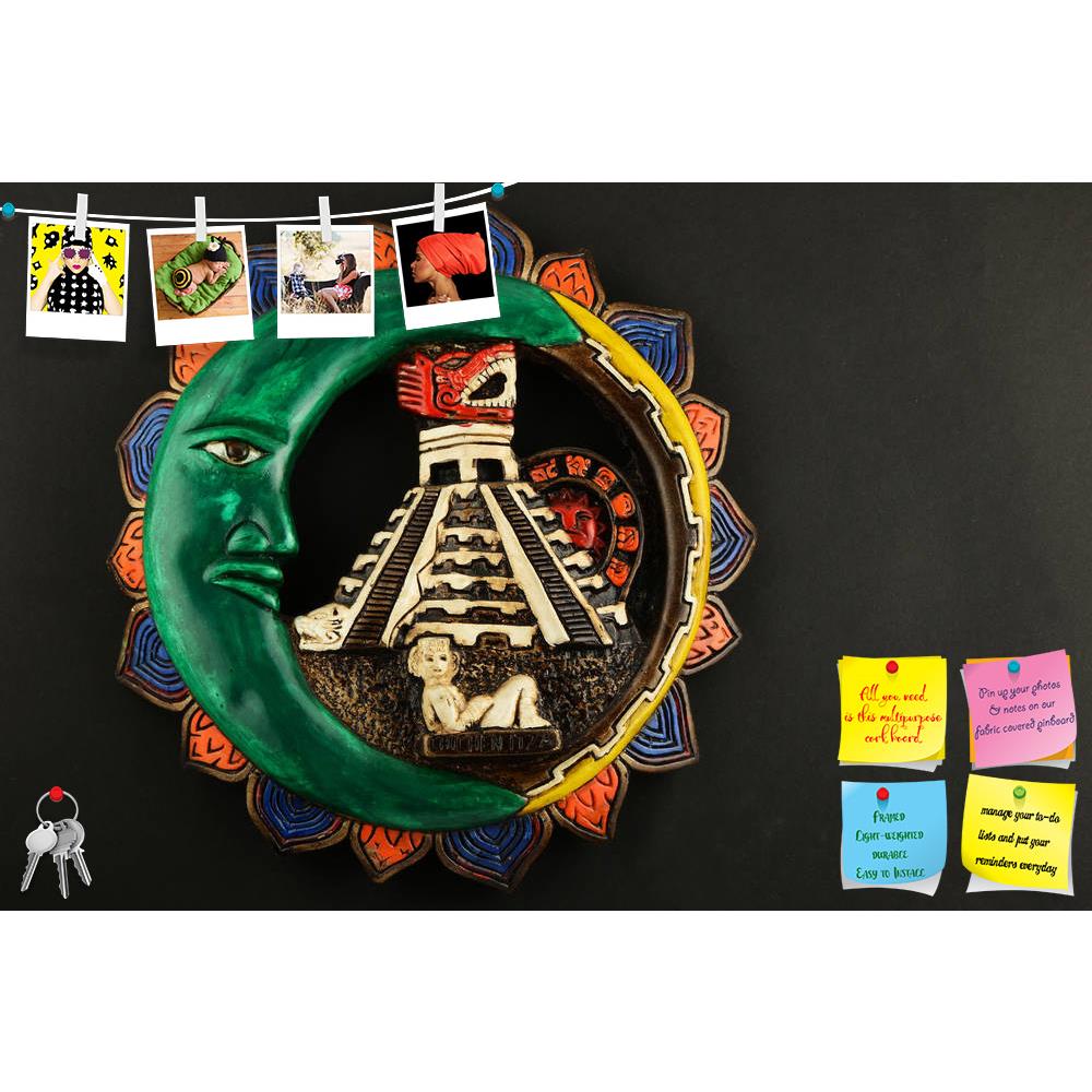 ArtzFolio Mexican Mayan Style Art With Moon, Pyramid & Girl Printed Bulletin Board Notice Pin Board Soft Board | Frameless-Bulletin Boards Frameless-AZSAO42388793BLB_FL_L-Image Code 5004987 Vishnu Image Folio Pvt Ltd, IC 5004987, ArtzFolio, Bulletin Boards Frameless, Religious, Traditional, Digital Art, mexican, mayan, style, art, with, moon, pyramid, girl, printed, bulletin, board, notice, pin, soft, frameless, plate, half, chicen, itza, ceramic, painted, isolated, black, clay, indian, aztec, maya, mexico,