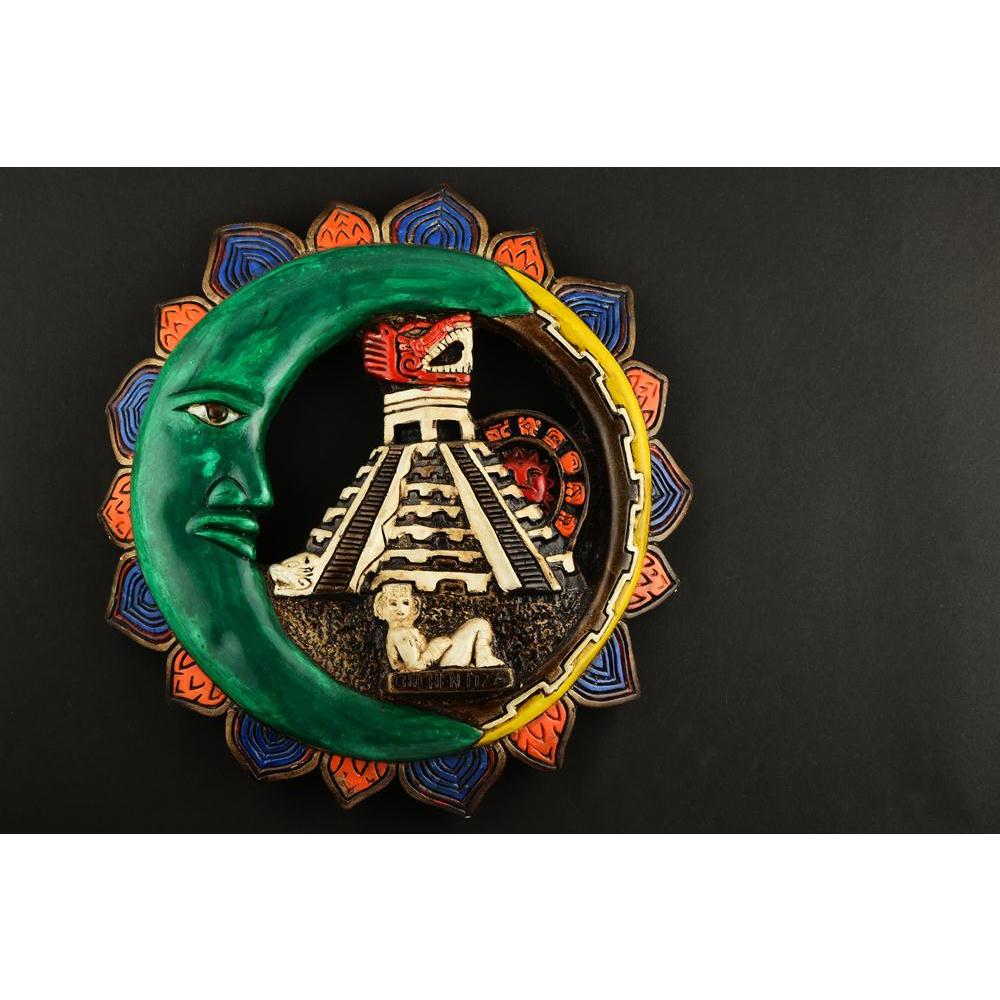 Mexican Mayan Style Art With Moon, Pyramid & Girl Canvas Painting Synthetic Frame-Paintings MDF Framing-AFF_FR-IC 5004987 IC 5004987, American, Ancient, Art and Paintings, Automobiles, Aztec, Black, Black and White, Culture, Ethnic, Eygptian, Historical, Indian, Medieval, Mexican, Traditional, Transportation, Travel, Tribal, Vehicles, Vintage, World Culture, mayan, style, art, with, moon, pyramid, girl, canvas, painting, synthetic, frame, ceramic, clay, colored, craft, craftsmanship, decorated, decoration, 