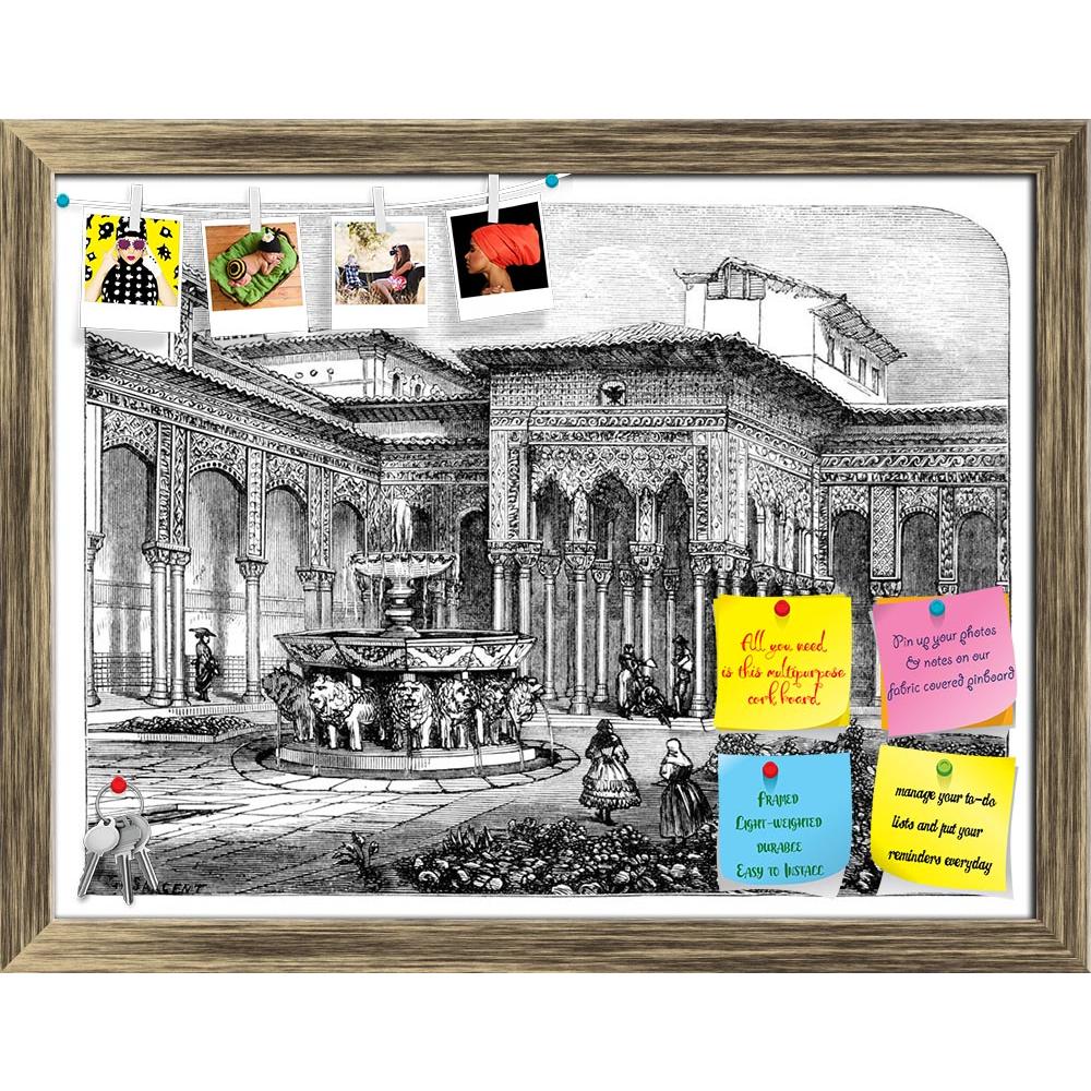 ArtzFolio Victorian Art Of Court Of The Lions Alhambra Granada Printed Bulletin Board Notice Pin Board Soft Board | Framed-Bulletin Boards Framed-AZSAO42498463BLB_FR_L-Image Code 5004989 Vishnu Image Folio Pvt Ltd, IC 5004989, ArtzFolio, Bulletin Boards Framed, Places, Vintage, Fine Art Reprint, victorian, art, of, court, the, lions, alhambra, granada, printed, bulletin, board, notice, pin, soft, framed, spain, antique, architecture, courtyard, drawing, engraving, fountain, illustration, landmark, landscape