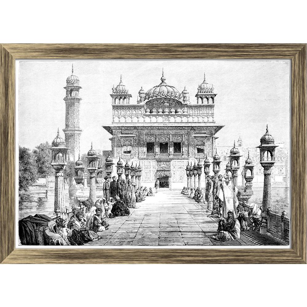 Pitaara Box Victorian Art Of The Golden Temple Amristar India Canvas Painting Synthetic Frame-Paintings Synthetic Framing-PBART42498565AFF_FW_L-Image Code 5004990 Vishnu Image Folio Pvt Ltd, IC 5004990, Pitaara Box, Paintings Synthetic Framing, Places, Vintage, Fine Art Reprint, victorian, art, of, the, golden, temple, amristar, india, canvas, painting, synthetic, frame, antique, architecture, drawing, engraving, eagle, illustration, landmark, landscape, monument, people, digitally, restored, image, mid-19t
