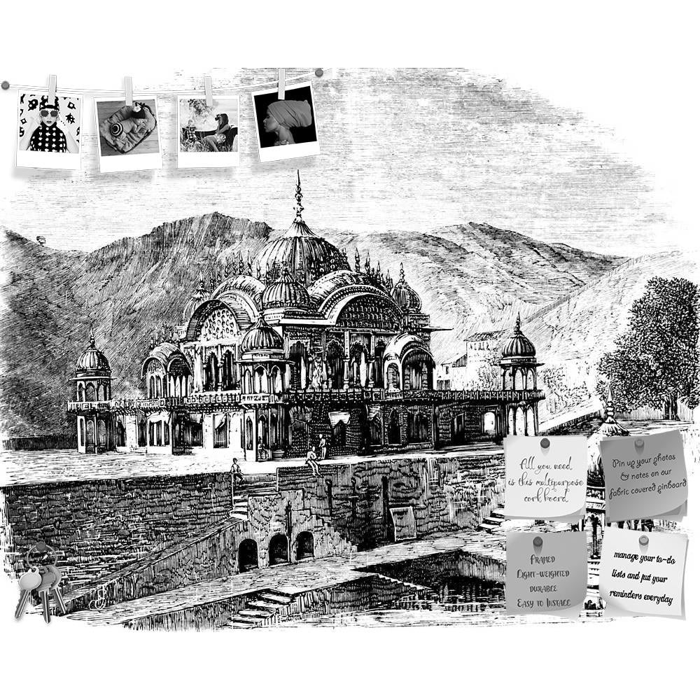 ArtzFolio Victorian Engraving Of Alwar India Printed Bulletin Board Notice Pin Board Soft Board | Frameless-Bulletin Boards Frameless-AZSAO42498609BLB_FL_L-Image Code 5004992 Vishnu Image Folio Pvt Ltd, IC 5004992, ArtzFolio, Bulletin Boards Frameless, Places, Vintage, Fine Art Reprint, victorian, engraving, of, alwar, india, printed, bulletin, board, notice, pin, soft, frameless, antique, architecture, drawing, illustration, landmark, landscape, monument, view, digitally, restored, image, mid-19th, century