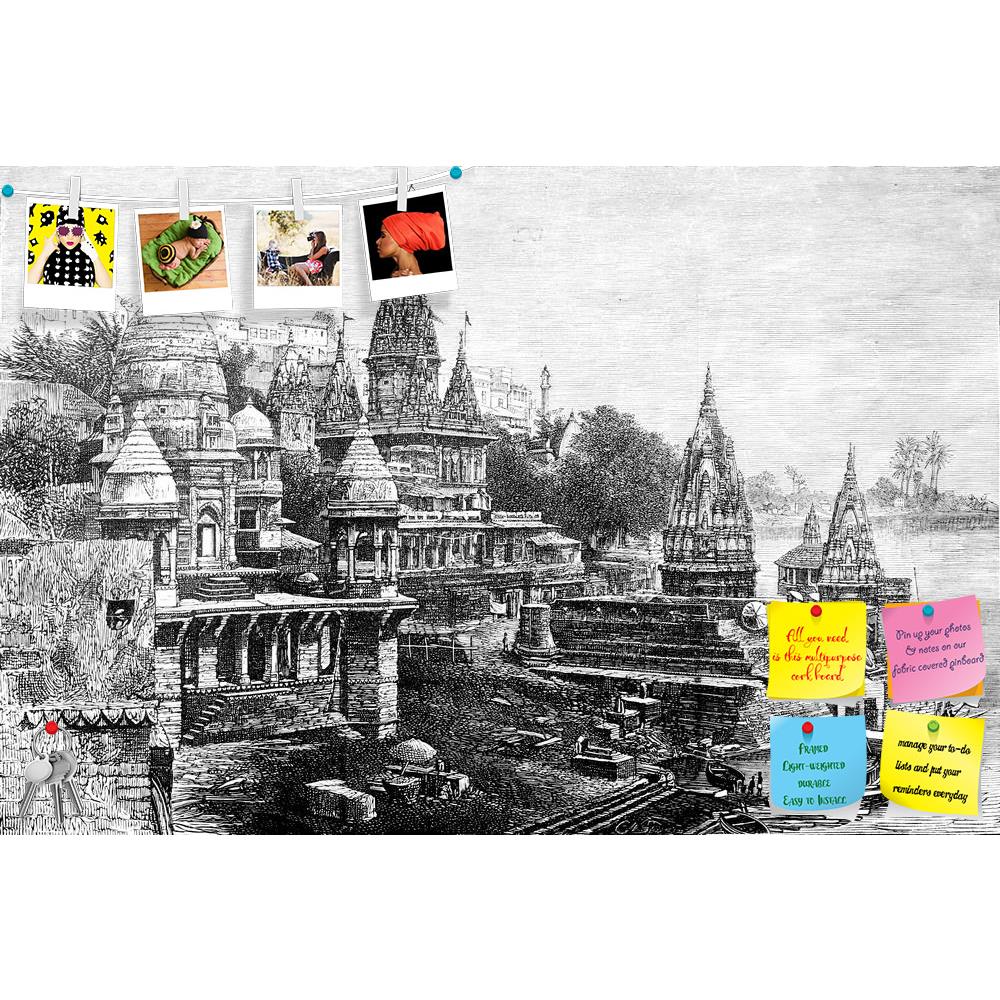 ArtzFolio Victorian Art Of A Hindu Temples At Varansi India Printed Bulletin Board Notice Pin Board Soft Board | Frameless-Bulletin Boards Frameless-AZSAO42498630BLB_FL_L-Image Code 5004994 Vishnu Image Folio Pvt Ltd, IC 5004994, ArtzFolio, Bulletin Boards Frameless, Places, Vintage, Fine Art Reprint, victorian, art, of, a, hindu, temples, at, varansi, india, printed, bulletin, board, notice, pin, soft, frameless, antique, architecture, drawing, engraving, illustration, landmark, landscape, monument, river,