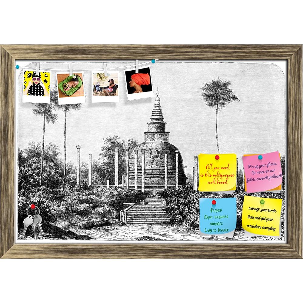 ArtzFolio Victorian Engraving Of Thuparamaya Sri Lanka Printed Bulletin Board Notice Pin Board Soft Board | Framed-Bulletin Boards Framed-AZSAO42498973BLB_FR_L-Image Code 5004995 Vishnu Image Folio Pvt Ltd, IC 5004995, ArtzFolio, Bulletin Boards Framed, Places, Vintage, Fine Art Reprint, victorian, engraving, of, thuparamaya, sri, lanka, printed, bulletin, board, notice, pin, soft, framed, antique, architecture, buddhist, dagoba, drawing, illustration, landmark, landscape, monument, temple, digitally, resto