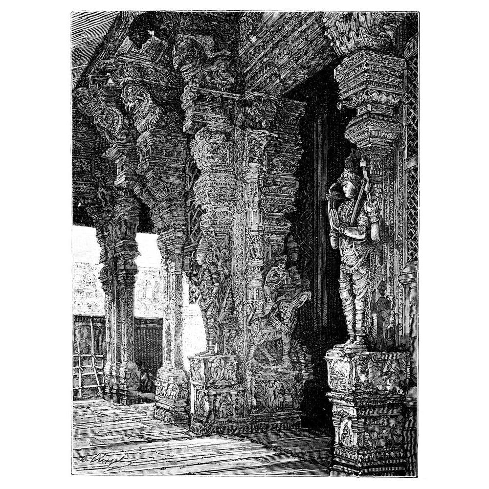 Victorian Art Of The Pudhu Mandapam Madurai India Canvas Painting Synthetic Frame-Paintings MDF Framing-AFF_FR-IC 5004996 IC 5004996, Ancient, Architecture, Drawing, Historical, Illustrations, Indian, Landmarks, Landscapes, Medieval, Places, Scenic, Victorian, Vintage, art, of, the, pudhu, mandapam, madurai, india, canvas, painting, synthetic, frame, antique, engraving, illustration, interior, landmark, landscape, monument, artzfolio, wall decor for living room, wall frames for living room, frames for livin