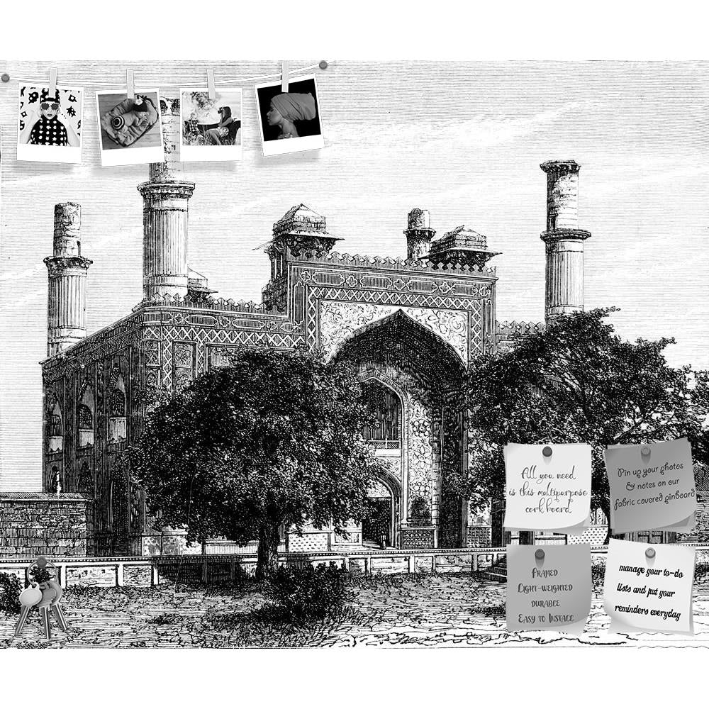 ArtzFolio Victorian Engraving Of Sikander Bagh Lucknow India Printed Bulletin Board Notice Pin Board Soft Board | Frameless-Bulletin Boards Frameless-AZSAO42499311BLB_FL_L-Image Code 5004998 Vishnu Image Folio Pvt Ltd, IC 5004998, ArtzFolio, Bulletin Boards Frameless, Places, Vintage, Fine Art Reprint, victorian, engraving, of, sikander, bagh, lucknow, india, printed, bulletin, board, notice, pin, soft, frameless, antique, architecture, drawing, illustration, landmark, landscape, monument, palace, digitally