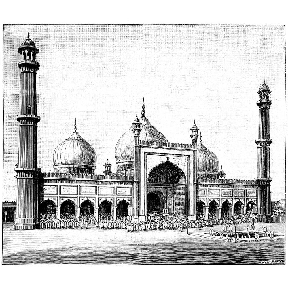 Victorian Art Of The Jasma Masjid Delhi India Canvas Painting Synthetic Frame-Paintings MDF Framing-AFF_FR-IC 5004999 IC 5004999, Ancient, Architecture, Drawing, Historical, Illustrations, Indian, Landscapes, Medieval, Places, Scenic, Victorian, Vintage, art, of, the, jasma, masjid, delhi, india, canvas, painting, synthetic, frame, antique, engraving, illustration, landscape, minarets, monument, mosque, artzfolio, wall decor for living room, wall frames for living room, frames for living room, wall art, can