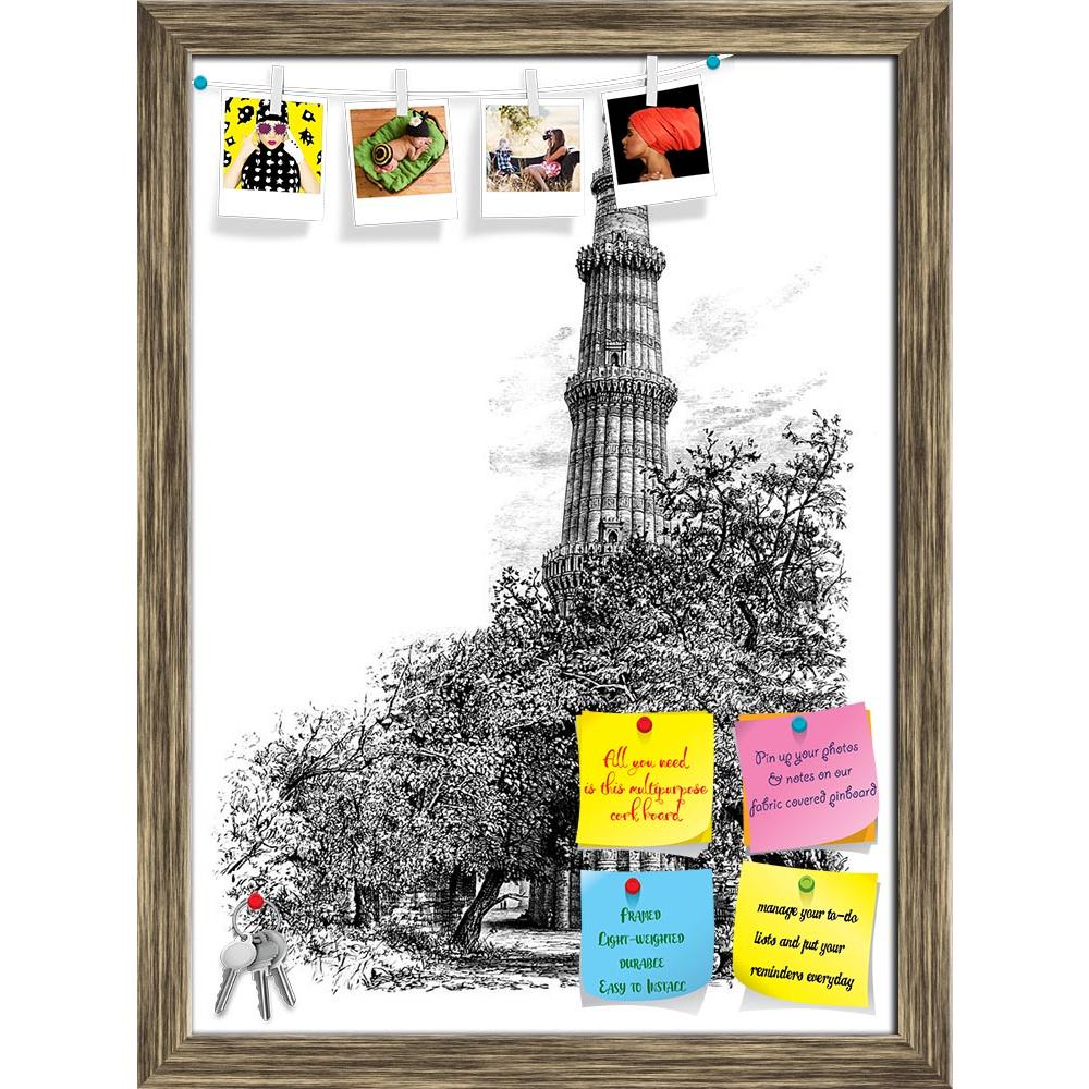 ArtzFolio Victorian Engraving Of The Qutb Minar Delhi India Printed Bulletin Board Notice Pin Board Soft Board | Framed-Bulletin Boards Framed-AZSAO42499314BLB_FR_L-Image Code 5005000 Vishnu Image Folio Pvt Ltd, IC 5005000, ArtzFolio, Bulletin Boards Framed, Places, Vintage, Fine Art Reprint, victorian, engraving, of, the, qutb, minar, delhi, india, printed, bulletin, board, notice, pin, soft, framed, antique, architecture, drawing, illustration, landmark, landscape, minaret, monument, tower, digitally, res