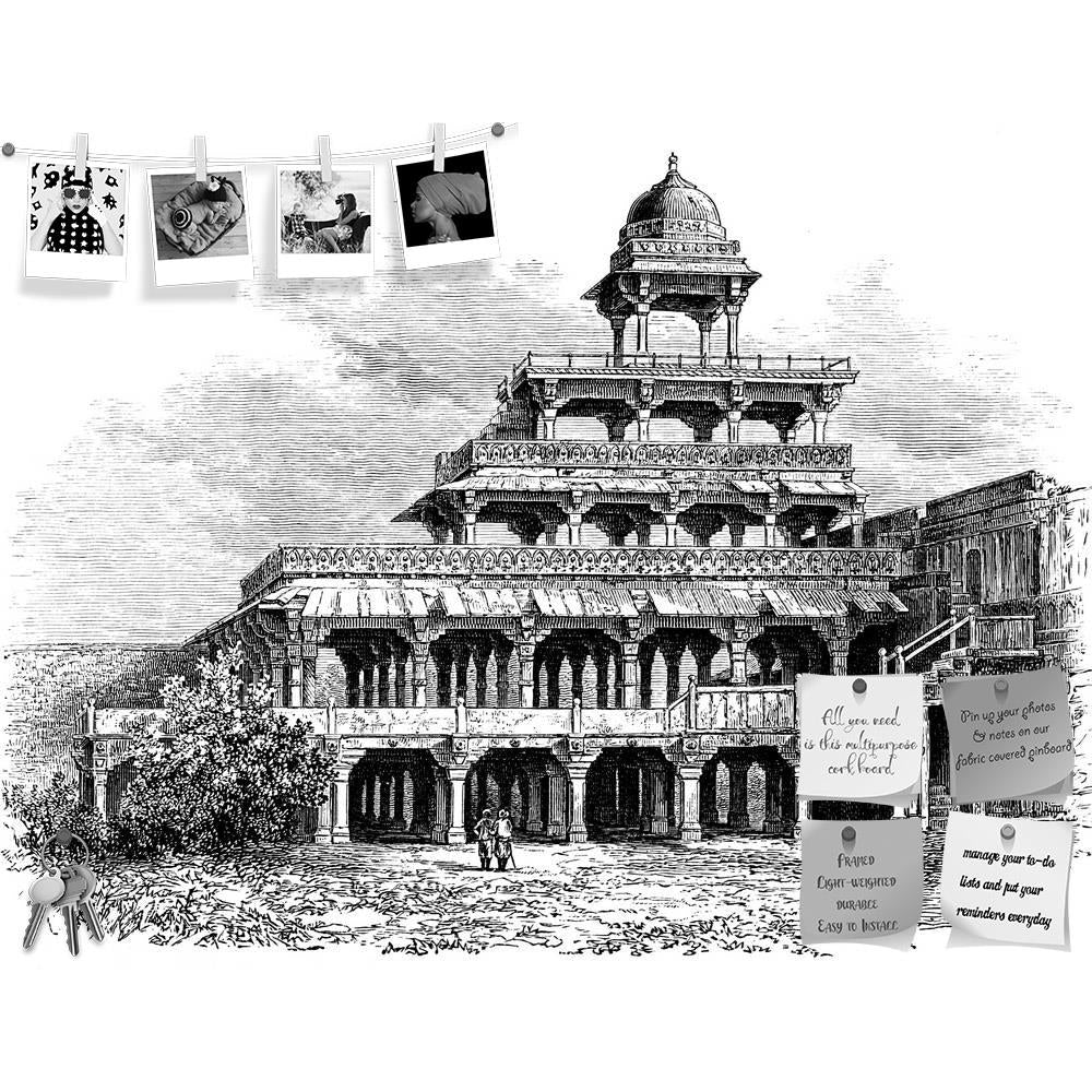 ArtzFolio Victorian Art Of Panch Mahal Fatehpur Sikri India Printed Bulletin Board Notice Pin Board Soft Board | Frameless-Bulletin Boards Frameless-AZSAO42499326BLB_FL_L-Image Code 5005003 Vishnu Image Folio Pvt Ltd, IC 5005003, ArtzFolio, Bulletin Boards Frameless, Places, Vintage, Fine Art Reprint, victorian, art, of, panch, mahal, fatehpur, sikri, india, printed, bulletin, board, notice, pin, soft, frameless, antique, architecture, drawing, engraving, illustration, landmark, landscape, monument, digital
