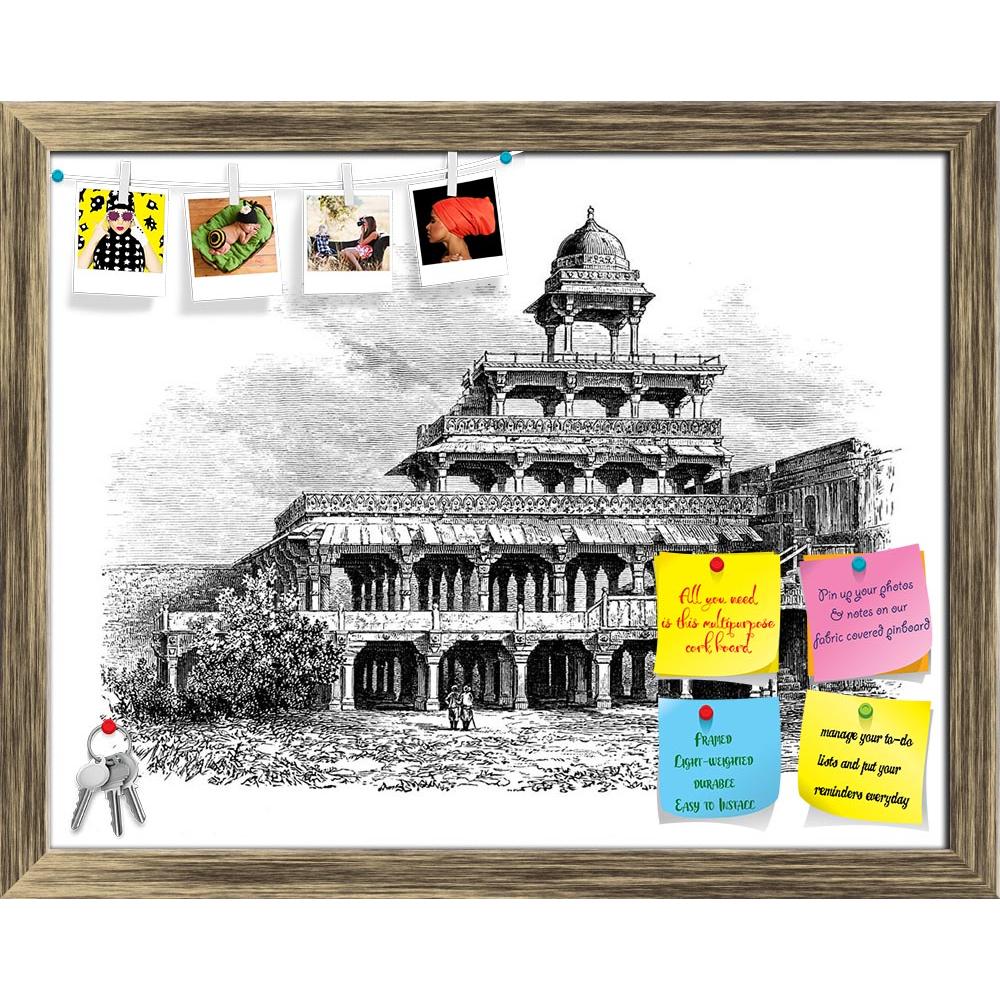 ArtzFolio Victorian Art Of Panch Mahal Fatehpur Sikri India Printed Bulletin Board Notice Pin Board Soft Board | Framed-Bulletin Boards Framed-AZSAO42499326BLB_FR_L-Image Code 5005003 Vishnu Image Folio Pvt Ltd, IC 5005003, ArtzFolio, Bulletin Boards Framed, Places, Vintage, Fine Art Reprint, victorian, art, of, panch, mahal, fatehpur, sikri, india, printed, bulletin, board, notice, pin, soft, framed, antique, architecture, drawing, engraving, illustration, landmark, landscape, monument, digitally, restored