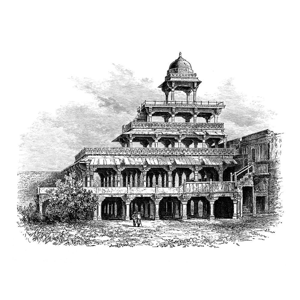 Victorian Art Of Panch Mahal Fatehpur Sikri India Canvas Painting Synthetic Frame-Paintings MDF Framing-AFF_FR-IC 5005003 IC 5005003, Ancient, Architecture, Drawing, Historical, Illustrations, Indian, Landmarks, Landscapes, Medieval, Places, Scenic, Victorian, Vintage, art, of, panch, mahal, fatehpur, sikri, india, canvas, painting, synthetic, frame, antique, engraving, illustration, landmark, landscape, monument, artzfolio, wall decor for living room, wall frames for living room, frames for living room, wa