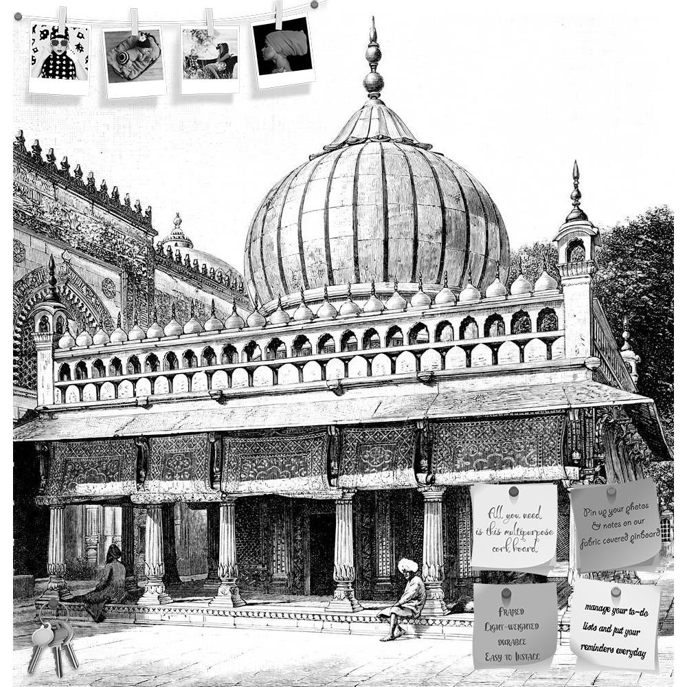 ArtzFolio Victorian Engraving Of Ornate Tomb Delhi India Printed Bulletin Board Notice Pin Board Soft Board | Frameless-Bulletin Boards Frameless-AZSAO42499328BLB_FL_L-Image Code 5005004 Vishnu Image Folio Pvt Ltd, IC 5005004, ArtzFolio, Bulletin Boards Frameless, Places, Vintage, Fine Art Reprint, victorian, engraving, of, ornate, tomb, delhi, india, printed, bulletin, board, notice, pin, soft, frameless, antique, architecture, drawing, illustration, landscape, monument, n, digitally, restored, image, mid-