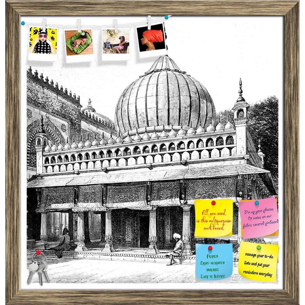 ArtzFolio Victorian Engraving Of Ornate Tomb Delhi India Printed Bulletin Board Notice Pin Board Soft Board | Framed-Bulletin Boards Framed-AZSAO42499328BLB_FR_L-Image Code 5005004 Vishnu Image Folio Pvt Ltd, IC 5005004, ArtzFolio, Bulletin Boards Framed, Places, Vintage, Fine Art Reprint, victorian, engraving, of, ornate, tomb, delhi, india, printed, bulletin, board, notice, pin, soft, framed, antique, architecture, drawing, illustration, landscape, monument, n, digitally, restored, image, mid-19th, centur