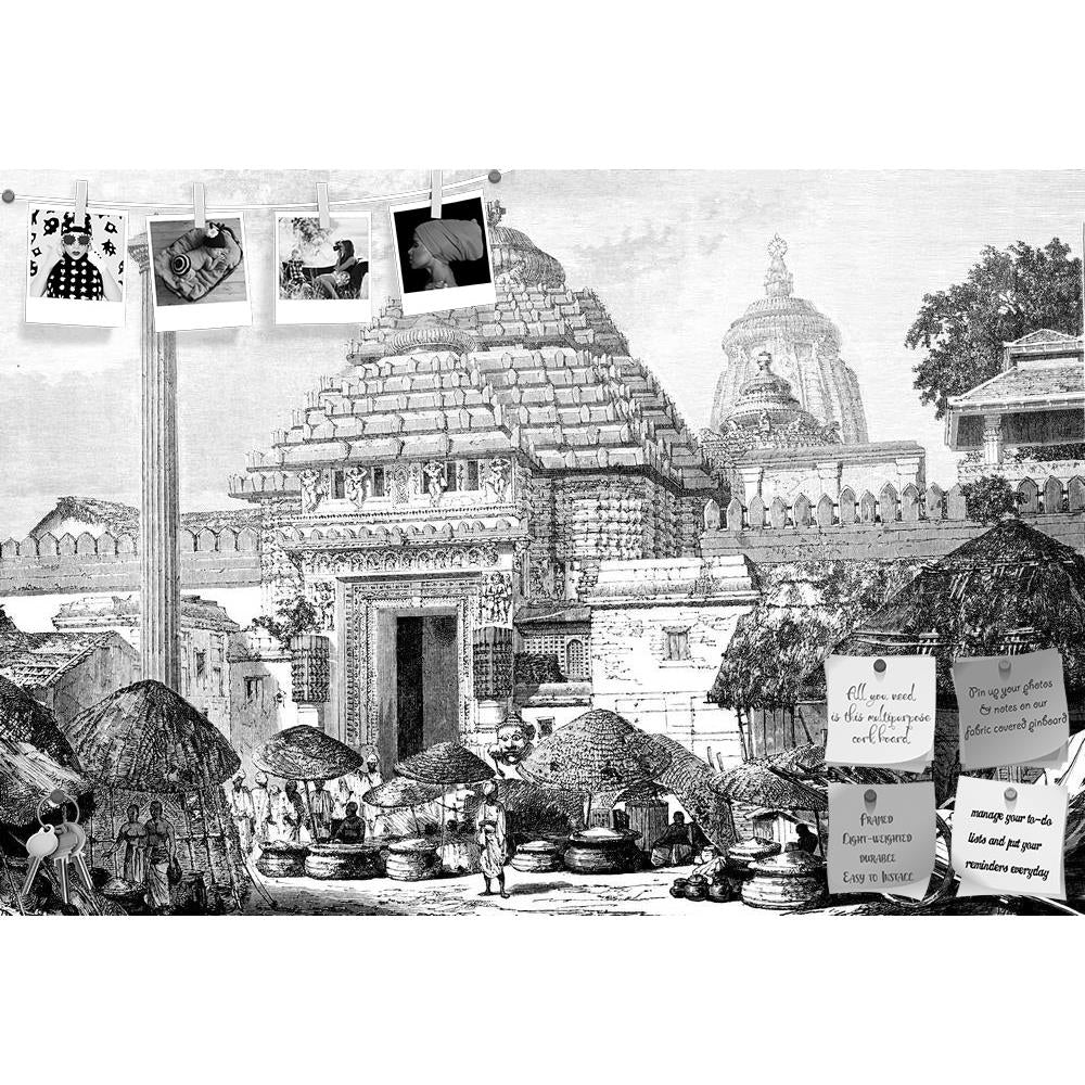 ArtzFolio Victorian Engraving Of A Temple Entrance India Printed Bulletin Board Notice Pin Board Soft Board | Frameless-Bulletin Boards Frameless-AZSAO42499331BLB_FL_L-Image Code 5005005 Vishnu Image Folio Pvt Ltd, IC 5005005, ArtzFolio, Bulletin Boards Frameless, Places, Vintage, Fine Art Reprint, victorian, engraving, of, a, temple, entrance, india, printed, bulletin, board, notice, pin, soft, frameless, antique, architecture, drawing, illustration, landmark, landscape, monument, people, digitally, restor