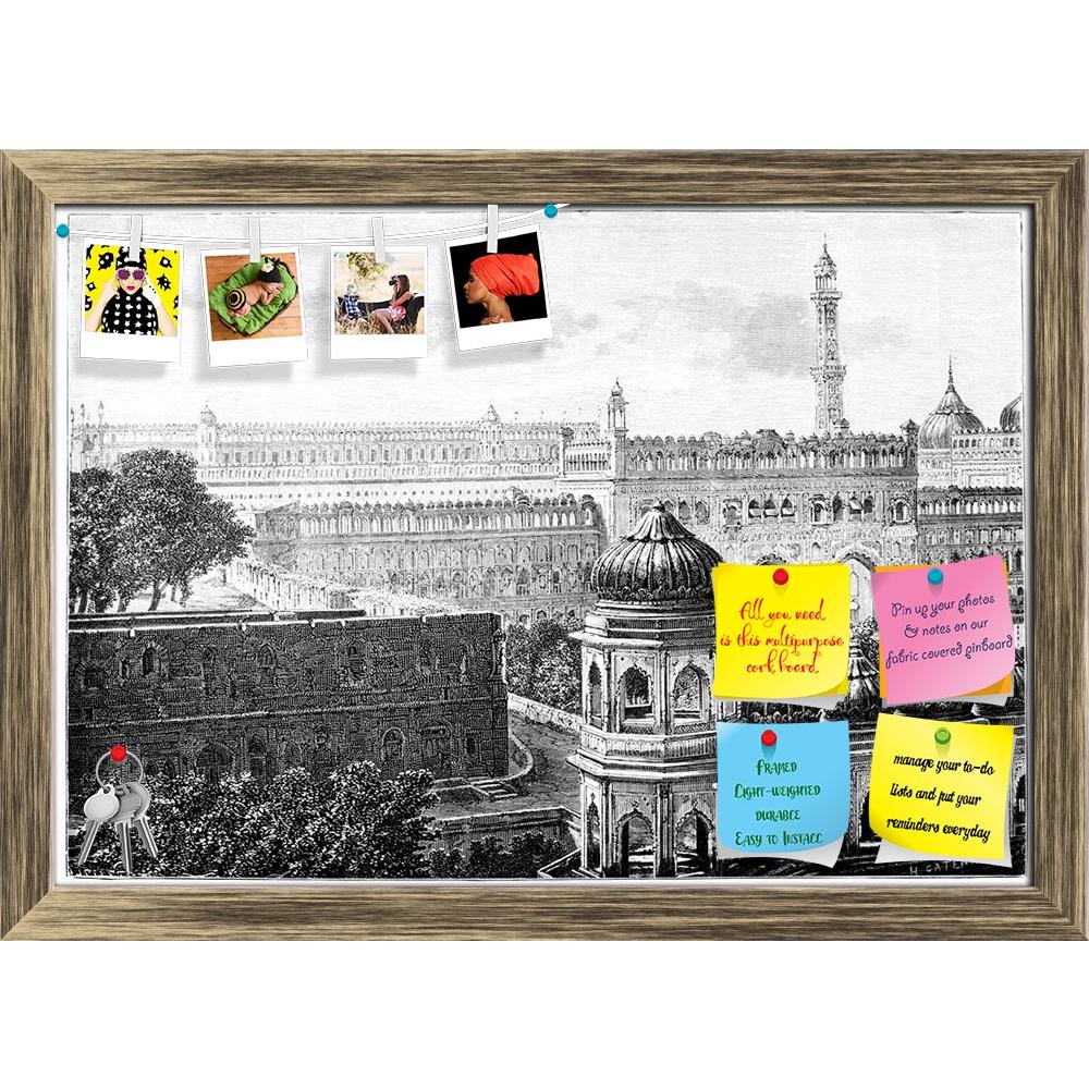 ArtzFolio Victorian Engraving Of Lucknow India Printed Bulletin Board Notice Pin Board Soft Board | Framed-Bulletin Boards Framed-AZSAO42499333BLB_FR_L-Image Code 5005007 Vishnu Image Folio Pvt Ltd, IC 5005007, ArtzFolio, Bulletin Boards Framed, Places, Vintage, Fine Art Reprint, victorian, engraving, of, lucknow, india, printed, bulletin, board, notice, pin, soft, framed, antique, architecture, city, drawing, illustration, landmark, landscape, monument, rooftops, temple, view, digitally, restored, image, m