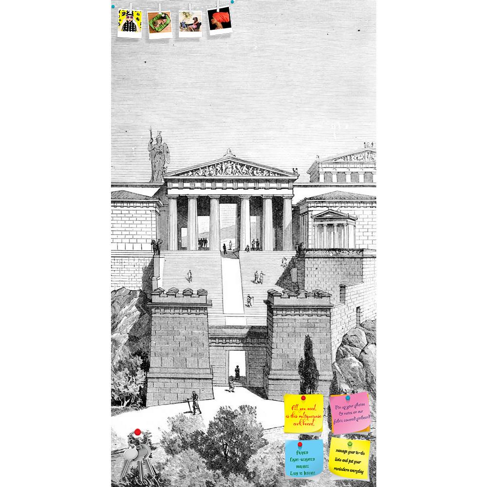 ArtzFolio Victorian Engraving Of The Propyla At Athens Printed Bulletin Board Notice Pin Board Soft Board | Frameless-Bulletin Boards Frameless-AZSAO42503862BLB_FL_L-Image Code 5005011 Vishnu Image Folio Pvt Ltd, IC 5005011, ArtzFolio, Bulletin Boards Frameless, Places, Vintage, Fine Art Reprint, victorian, engraving, of, the, propyla, at, athens, printed, bulletin, board, notice, pin, soft, frameless, acropolis, ancient, antique, architecture, classical, drawing, greece, greek, illustration, landmark, land
