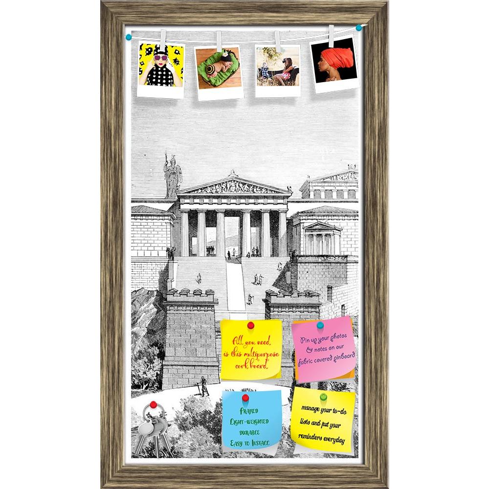 ArtzFolio Victorian Engraving Of The Propyla At Athens Printed Bulletin Board Notice Pin Board Soft Board | Framed-Bulletin Boards Framed-AZSAO42503862BLB_FR_L-Image Code 5005011 Vishnu Image Folio Pvt Ltd, IC 5005011, ArtzFolio, Bulletin Boards Framed, Places, Vintage, Fine Art Reprint, victorian, engraving, of, the, propyla, at, athens, printed, bulletin, board, notice, pin, soft, framed, acropolis, ancient, antique, architecture, classical, drawing, greece, greek, illustration, landmark, landscape, monum