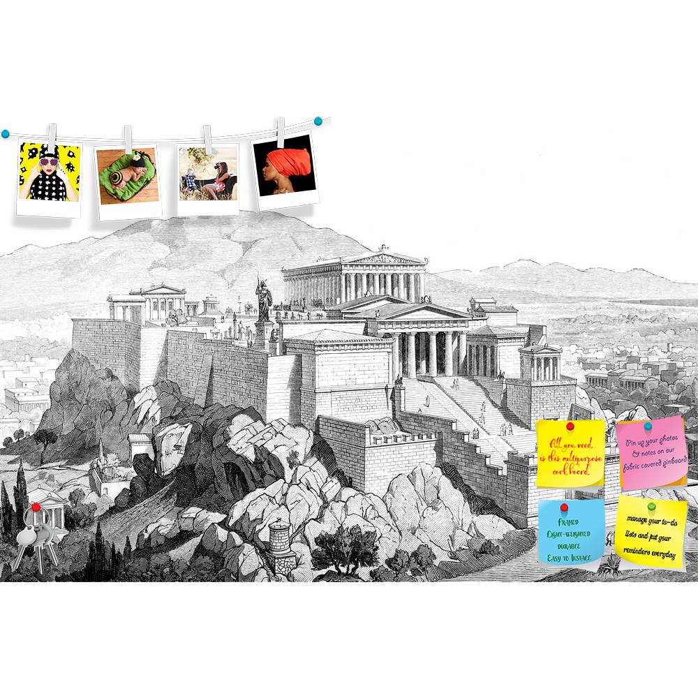 ArtzFolio Victorian Engraving Of The Acropolis At Athens Printed Bulletin Board Notice Pin Board Soft Board | Frameless-Bulletin Boards Frameless-AZSAO42503875BLB_FL_L-Image Code 5005012 Vishnu Image Folio Pvt Ltd, IC 5005012, ArtzFolio, Bulletin Boards Frameless, Places, Vintage, Fine Art Reprint, victorian, engraving, of, the, acropolis, at, athens, printed, bulletin, board, notice, pin, soft, frameless, ancient, antique, architecture, classical, drawing, greece, greek, illustration, landmark, landscape, 