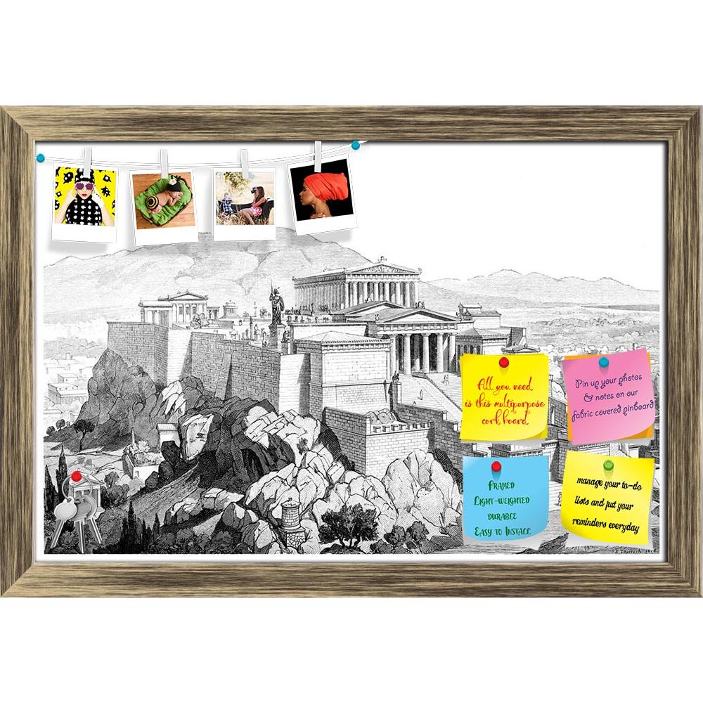 ArtzFolio Victorian Engraving Of The Acropolis At Athens Printed Bulletin Board Notice Pin Board Soft Board | Framed-Bulletin Boards Framed-AZSAO42503875BLB_FR_L-Image Code 5005012 Vishnu Image Folio Pvt Ltd, IC 5005012, ArtzFolio, Bulletin Boards Framed, Places, Vintage, Fine Art Reprint, victorian, engraving, of, the, acropolis, at, athens, printed, bulletin, board, notice, pin, soft, framed, ancient, antique, architecture, classical, drawing, greece, greek, illustration, landmark, landscape, monument, di