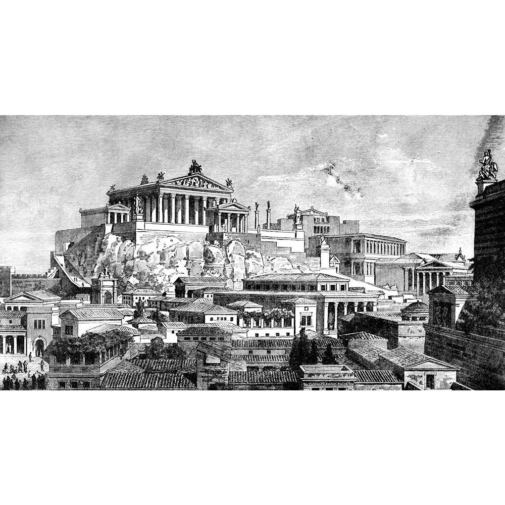 Victorian Art Of Reconstruction Of Ancient Rome City Canvas Painting Synthetic Frame-Paintings MDF Framing-AFF_FR-IC 5005015 IC 5005015, Ancient, Architecture, Cities, City Views, Drawing, Historical, Illustrations, Landscapes, Medieval, Places, Scenic, Victorian, Vintage, art, of, reconstruction, rome, city, canvas, painting, synthetic, frame, antique, classical, engraving, illustration, landscape, monument, roman, rooftops, artzfolio, wall decor for living room, wall frames for living room, frames for liv