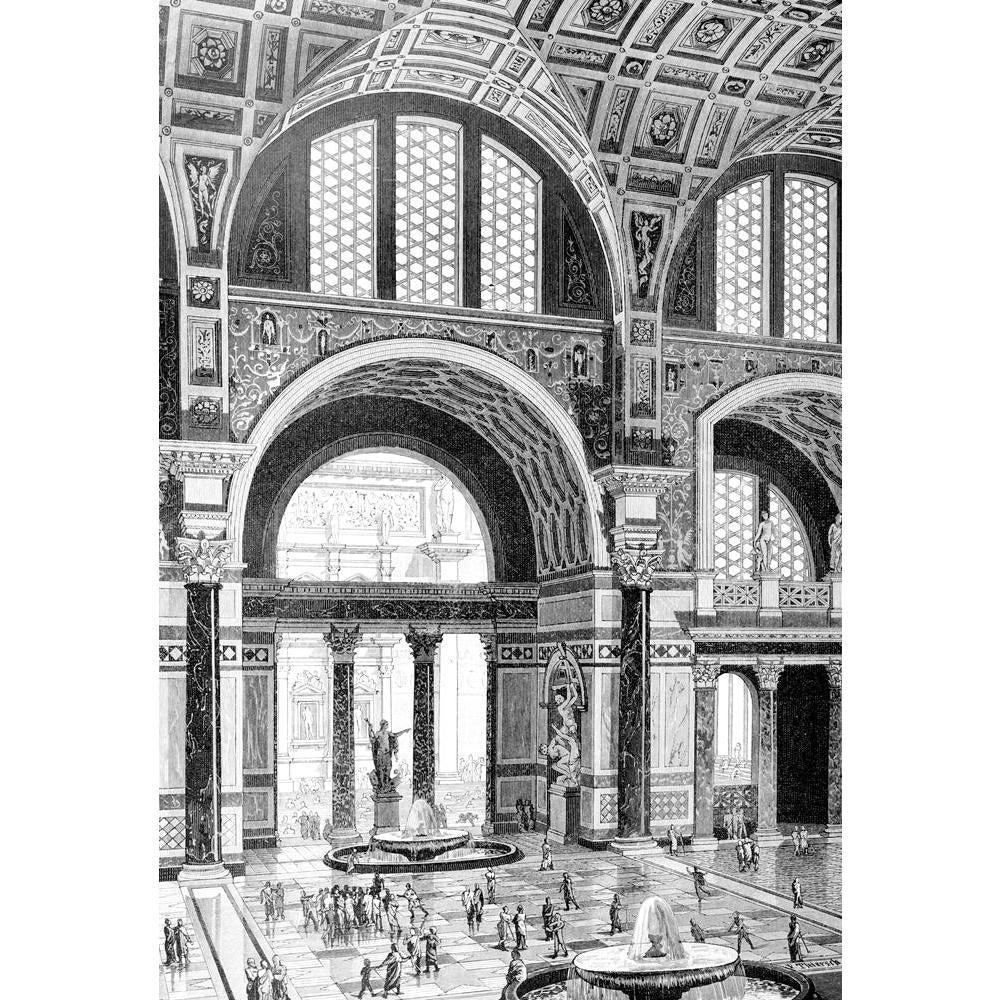 Victorian Engraving Of The Baths Of Caracalla Rome Canvas Painting Synthetic Frame-Paintings MDF Framing-AFF_FR-IC 5005017 IC 5005017, Ancient, Architecture, Drawing, Historical, Illustrations, Italian, Landmarks, Landscapes, Medieval, Places, Scenic, Victorian, Vintage, engraving, of, the, baths, caracalla, rome, canvas, painting, synthetic, frame, antique, classical, illustration, interior, italy, landmark, landscape, monument, roman, artzfolio, wall decor for living room, wall frames for living room, fra