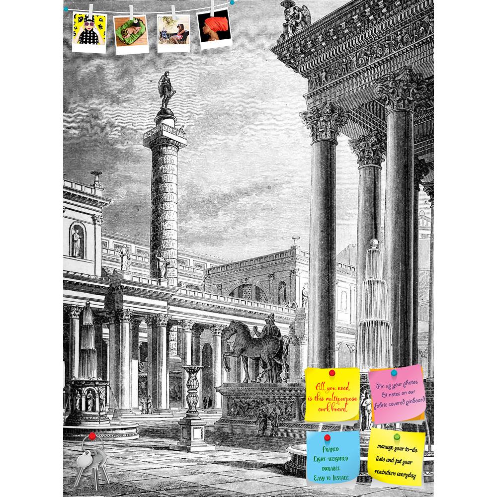 ArtzFolio Victorian Engraving Of The Roman Forum Printed Bulletin Board Notice Pin Board Soft Board | Frameless-Bulletin Boards Frameless-AZSAO42503944BLB_FL_L-Image Code 5005019 Vishnu Image Folio Pvt Ltd, IC 5005019, ArtzFolio, Bulletin Boards Frameless, Places, Vintage, Fine Art Reprint, victorian, engraving, of, the, roman, forum, printed, bulletin, board, notice, pin, soft, frameless, trajan's, column, ancient, antique, architecture, classical, courtyard, drawing, illustration, landmark, landscape, mon