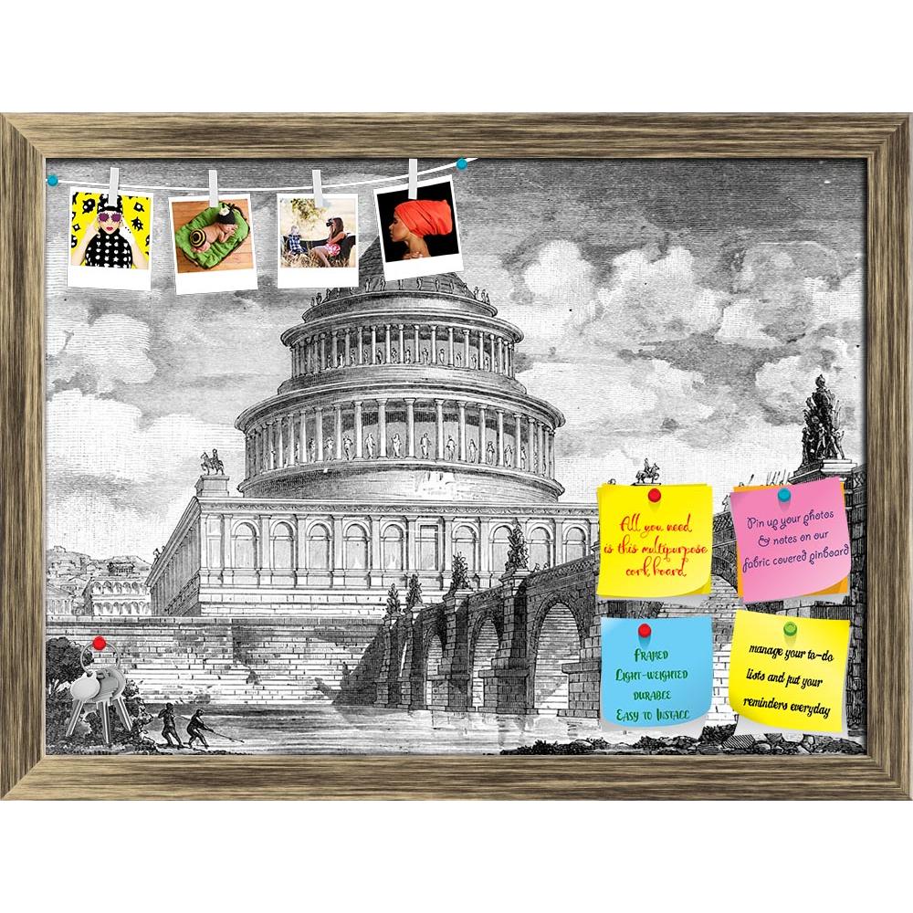 ArtzFolio Victorian Engraving Of The Castel Sant Angelo Rome Printed Bulletin Board Notice Pin Board Soft Board | Framed-Bulletin Boards Framed-AZSAO42503954BLB_FR_L-Image Code 5005020 Vishnu Image Folio Pvt Ltd, IC 5005020, ArtzFolio, Bulletin Boards Framed, Places, Vintage, Fine Art Reprint, victorian, engraving, of, the, castel, sant, angelo, rome, printed, bulletin, board, notice, pin, soft, framed, sant'angelo, hadrian, ancient, antique, architecture, art, classical, drawing, illustration, italy, landm