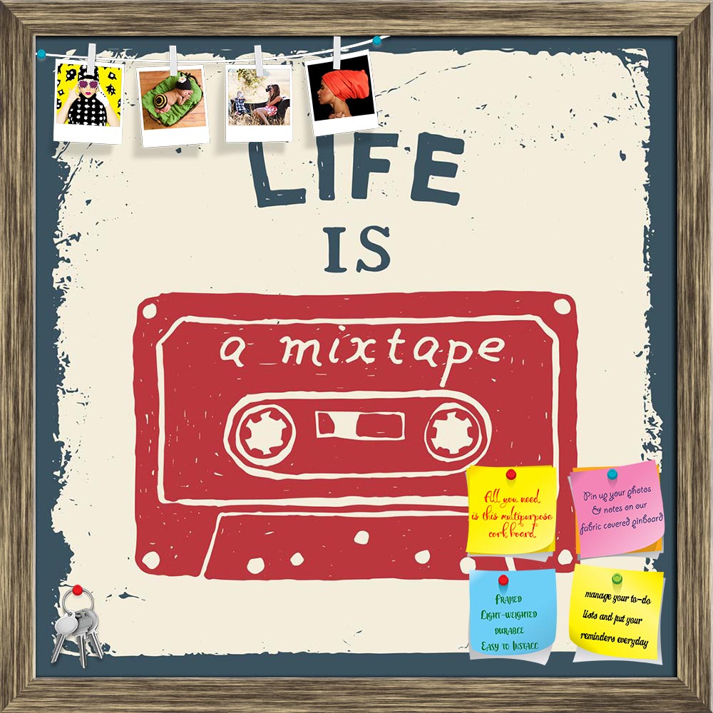 ArtzFolio Life Is A Mixtape Printed Bulletin Board Notice Pin Board Soft Board | Framed-Bulletin Boards Framed-AZSAO42584419BLB_FR_L-Image Code 5005030 Vishnu Image Folio Pvt Ltd, IC 5005030, ArtzFolio, Bulletin Boards Framed, Music & Dance, Quotes, Digital Art, life, is, a, mixtape, printed, bulletin, board, notice, pin, soft, framed, music, hand, drawn, typography, poster, tape, artwork, wear, vector, inspirational, illustration, grunge, background, pin up board, push pin board, extra large cork board, bi