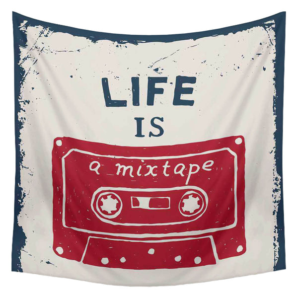 ArtzFolio Life Is A Mixtape Fabric Tapestry Wall Hanging-Tapestries-AZART42584419TAP_L-Image Code 5005030 Vishnu Image Folio Pvt Ltd, IC 5005030, ArtzFolio, Tapestries, Music & Dance, Quotes, Digital Art, life, is, a, mixtape, canvas, fabric, painting, tapestry, wall, art, hanging, music, hand, drawn, typography, poster, tape, artwork, wear, vector, inspirational, illustration, grunge, background, room tapestry, hanging tapestry, huge tapestry, amazonbasics, tapestry cloth, fabric wall hanging, unique tapes