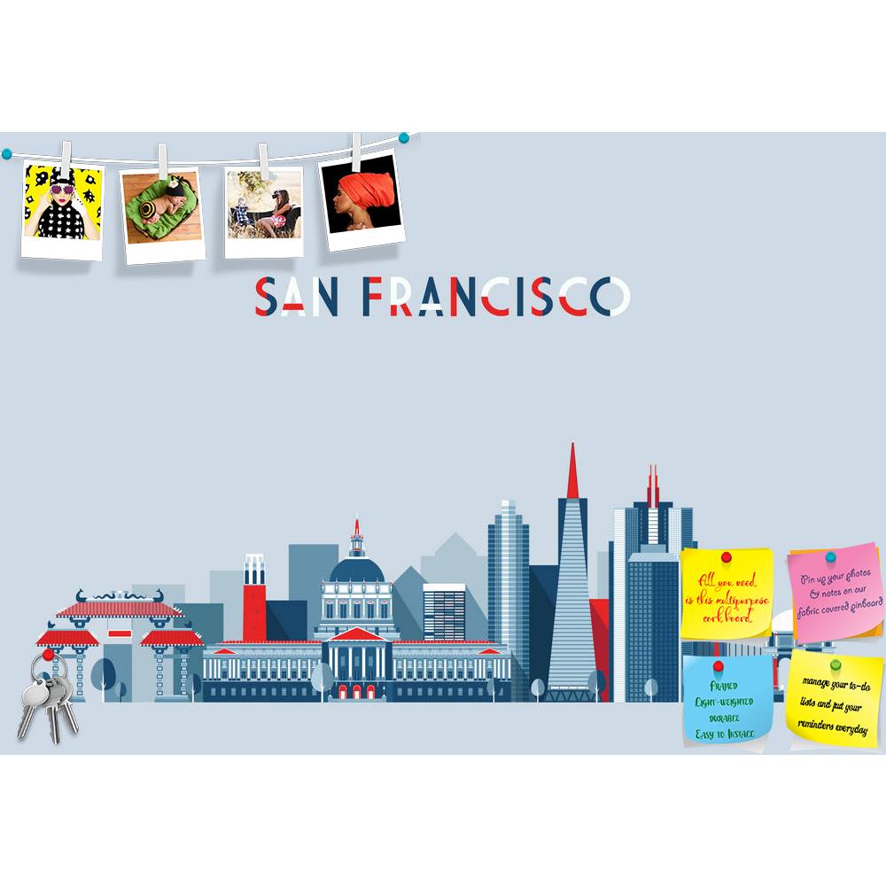 ArtzFolio San Francisco United States City Skyline, USA Printed Bulletin Board Notice Pin Board Soft Board | Frameless-Bulletin Boards Frameless-AZSAO42727324BLB_FL_L-Image Code 5005040 Vishnu Image Folio Pvt Ltd, IC 5005040, ArtzFolio, Bulletin Boards Frameless, Places, Digital Art, san, francisco, united, states, city, skyline, usa, printed, bulletin, board, notice, pin, soft, frameless, vector, background, flat, trendy, illustration, pin up board, push pin board, extra large cork board, big pin board, no