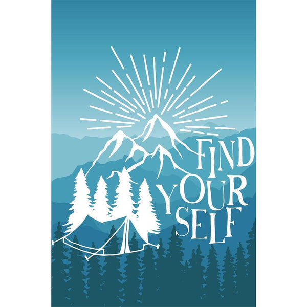 Find Yourself Unframed Paper Poster-Paper Posters Unframed-POS_UN-IC 5005043 IC 5005043, Ancient, Art and Paintings, Automobiles, Digital, Digital Art, Graphic, Hipster, Historical, Illustrations, Inspirational, Medieval, Motivation, Motivational, Mountains, Nature, Quotes, Retro, Scenic, Signs, Signs and Symbols, Symbols, Transportation, Travel, Typography, Vehicles, Vintage, Wildlife, find, yourself, unframed, paper, wall, poster, camping, inspiration, mountain, adventure, journey, art, badge, camp, conce