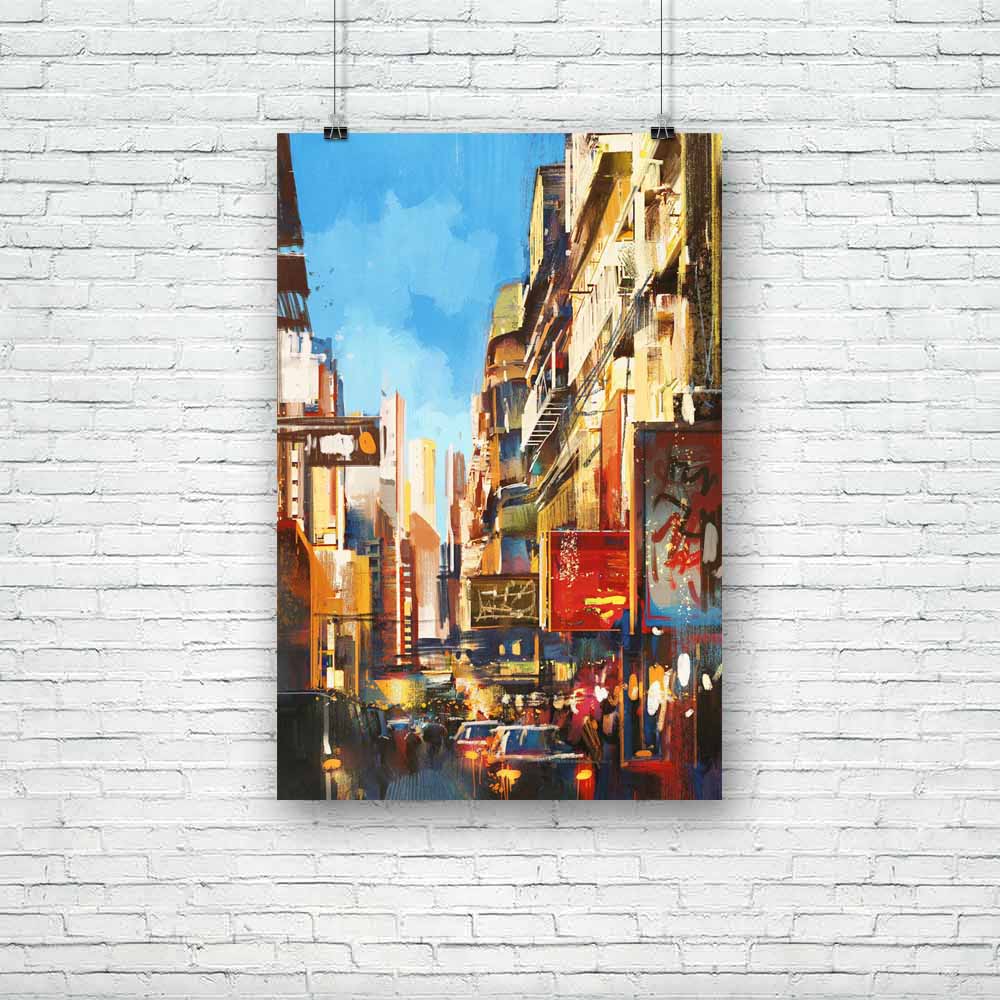 Artwork Of City Street Unframed Paper Poster-Paper Posters Unframed-POS_UN-IC 5005050 IC 5005050, Architecture, Art and Paintings, Asian, Automobiles, Business, Cities, City Views, Drawing, Illustrations, Landscapes, Paintings, People, Perspective, Scenic, Signs, Signs and Symbols, Transportation, Travel, Urban, Vehicles, Watercolour, artwork, of, city, street, unframed, paper, poster, landscape, art, artistic, asia, background, beautiful, brush, building, canvas, capital, center, cityscape, colorful, color