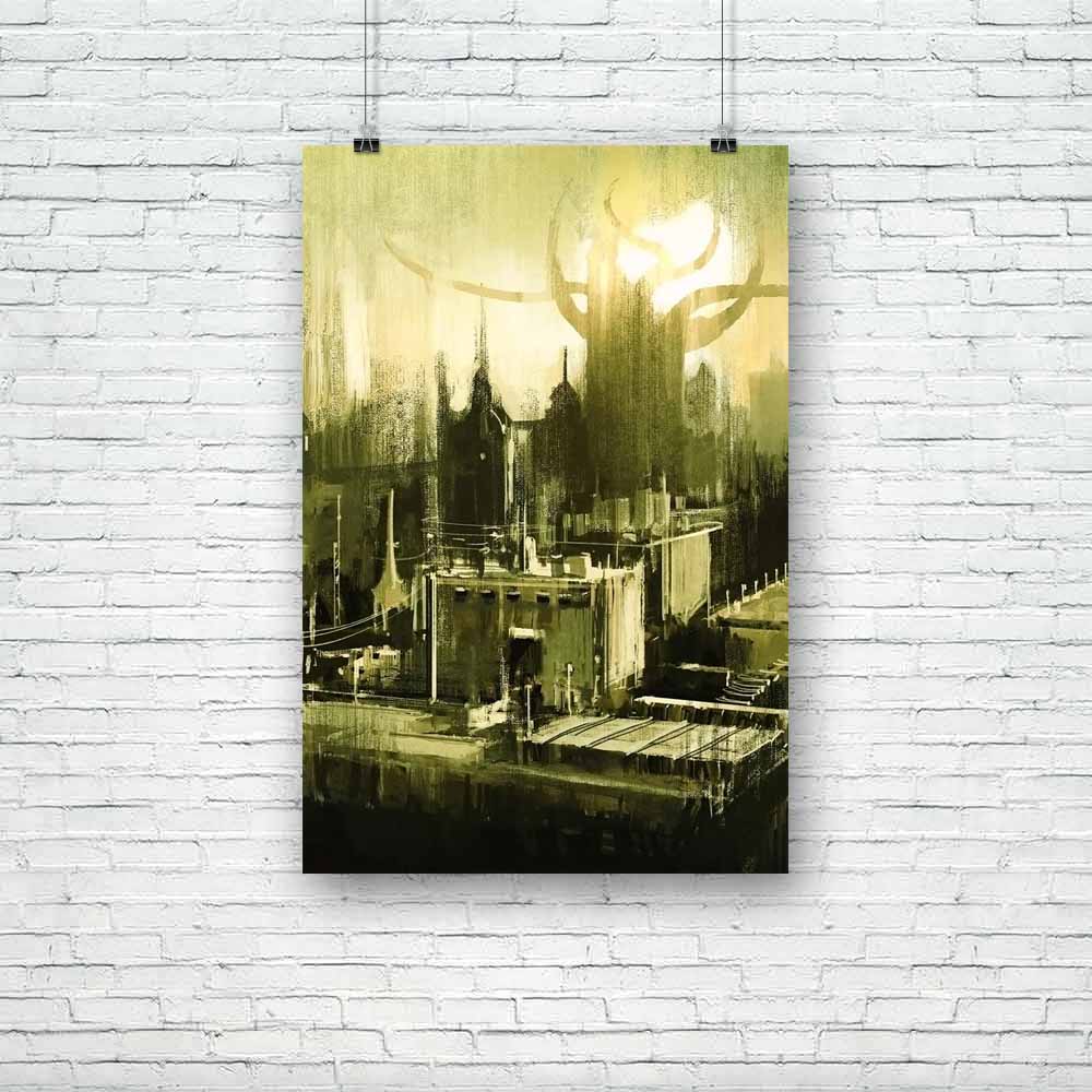 Artwork Showing Skylines & Sunset Unframed Paper Poster-Paper Posters Unframed-POS_UN-IC 5005054 IC 5005054, Abstract Expressionism, Abstracts, Architecture, Art and Paintings, Cities, City Views, Fantasy, Illustrations, Landscapes, Nature, Paintings, Scenic, Science Fiction, Semi Abstract, Signs, Signs and Symbols, Skylines, Sunsets, Urban, Watercolour, artwork, showing, sunset, unframed, paper, poster, apocalypse, abstract, acrylic, art, artistic, background, beautiful, beauty, building, canvas, castle, c