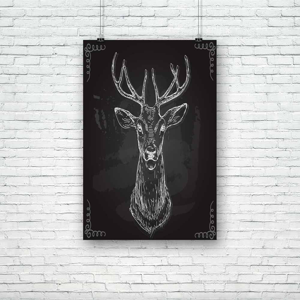 Deer D4 Unframed Paper Poster-Paper Posters Unframed-POS_UN-IC 5005086 IC 5005086, Abstract Expressionism, Abstracts, Ancient, Animals, Animated Cartoons, Art and Paintings, Black and White, Caricature, Cartoons, Christianity, Digital, Digital Art, Drawing, Graphic, Hand Drawn, Historical, Illustrations, Individuals, Medieval, Nature, Paintings, Portraits, Retro, Scenic, Semi Abstract, Signs, Signs and Symbols, Sketches, Symbols, Vintage, White, Wildlife, deer, d4, unframed, paper, poster, head, abstract, a