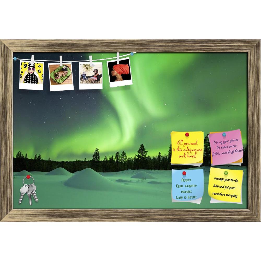 ArtzFolio Aurora Borealis Northern Lights in Finland Printed Bulletin Board Notice Pin Board Soft Board | Framed-Bulletin Boards Framed-AZSAO43325798BLB_FR_L-Image Code 5005089 Vishnu Image Folio Pvt Ltd, IC 5005089, ArtzFolio, Bulletin Boards Framed, Landscapes, Places, Photography, aurora, borealis, northern, lights, in, finland, printed, bulletin, board, notice, pin, soft, framed, spectacular, snowy, winter, landscape, finnish, lapland, snow, arctic, scandinavia, stars, night, natural, phenomenon, astron