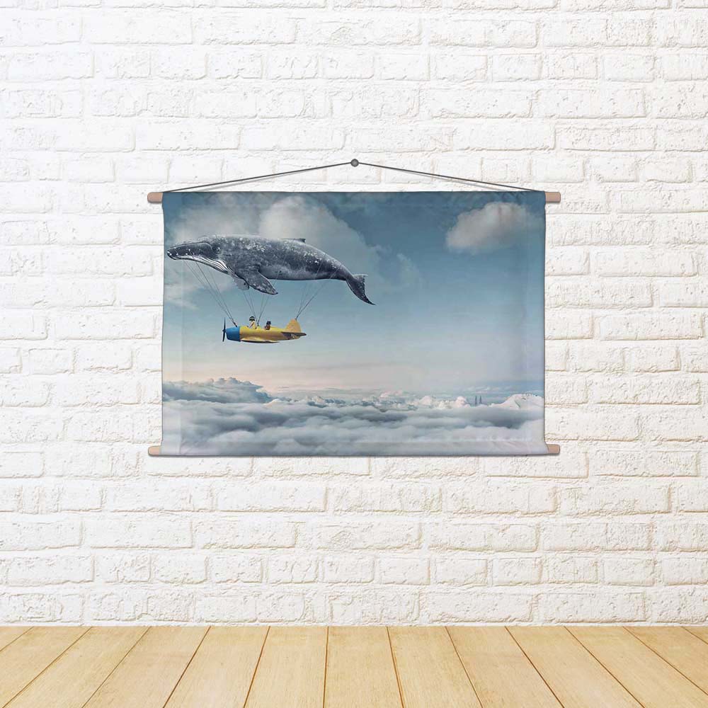 ArtzFolio Take Me To The Dream D2 Fabric Painting Tapestry Scroll Art Hanging-Scroll Art-AZART43348480TAP_L-Image Code 5005095 Vishnu Image Folio Pvt Ltd, IC 5005095, ArtzFolio, Scroll Art, Fantasy, Kids, Landscapes, Digital Art, take, me, to, the, dream, d2, fabric, painting, tapestry, scroll, art, hanging, whale, aeroplane, agriculture, airplane, airship, background, belive, blue, cloud, cloudscape, cloudy, dark, daytime, dreamy, dusk, ethereal, evening, fairy, fantastic, field, fly, girl, grass, high, il