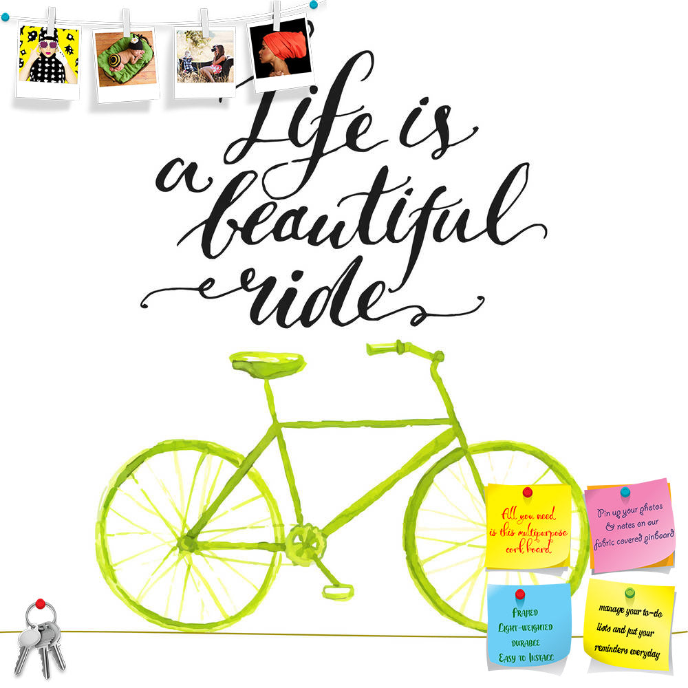 ArtzFolio Life Is A Beautiful Ride D1 Printed Bulletin Board Notice Pin Board Soft Board | Frameless-Bulletin Boards Frameless-AZSAO43386258BLB_FL_L-Image Code 5005097 Vishnu Image Folio Pvt Ltd, IC 5005097, ArtzFolio, Bulletin Boards Frameless, Motivational, Quotes, Digital Art, life, is, a, beautiful, ride, d1, printed, bulletin, board, notice, pin, soft, frameless, inspirational, quote, handwritten, modern, calligraphy, poster, green, hand, drawn, bicycle, pin up board, push pin board, extra large cork b