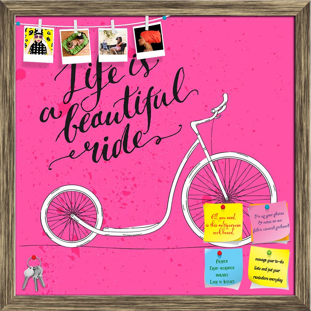 ArtzFolio Life Is A Beautiful Ride D2 Printed Bulletin Board Notice Pin Board Soft Board | Framed-Bulletin Boards Framed-AZSAO43386289BLB_FR_L-Image Code 5005099 Vishnu Image Folio Pvt Ltd, IC 5005099, ArtzFolio, Bulletin Boards Framed, Motivational, Quotes, Digital Art, life, is, a, beautiful, ride, d2, printed, bulletin, board, notice, pin, soft, framed, modern, handwritten, calligraphy, inspirational, quote, card, pink, background, kick, bike, pin up board, push pin board, extra large cork board, big pin