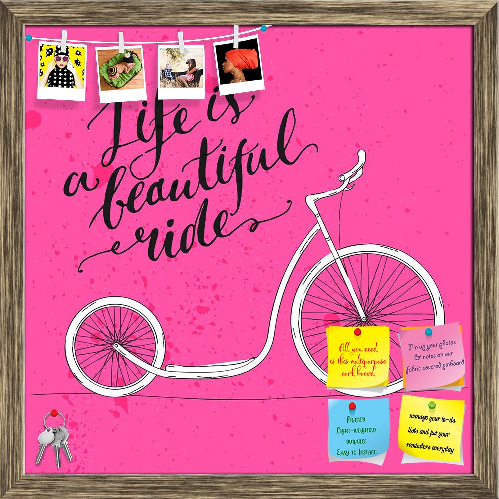 ArtzFolio Life Is A Beautiful Ride D2 Printed Bulletin Board Notice Pin Board Soft Board | Framed-Bulletin Boards Framed-AZSAO43386289BLB_FR_L-Image Code 5005099 Vishnu Image Folio Pvt Ltd, IC 5005099, ArtzFolio, Bulletin Boards Framed, Motivational, Quotes, Digital Art, life, is, a, beautiful, ride, d2, printed, bulletin, board, notice, pin, soft, framed, modern, handwritten, calligraphy, inspirational, quote, card, pink, background, kick, bike, pin up board, push pin board, extra large cork board, big pin