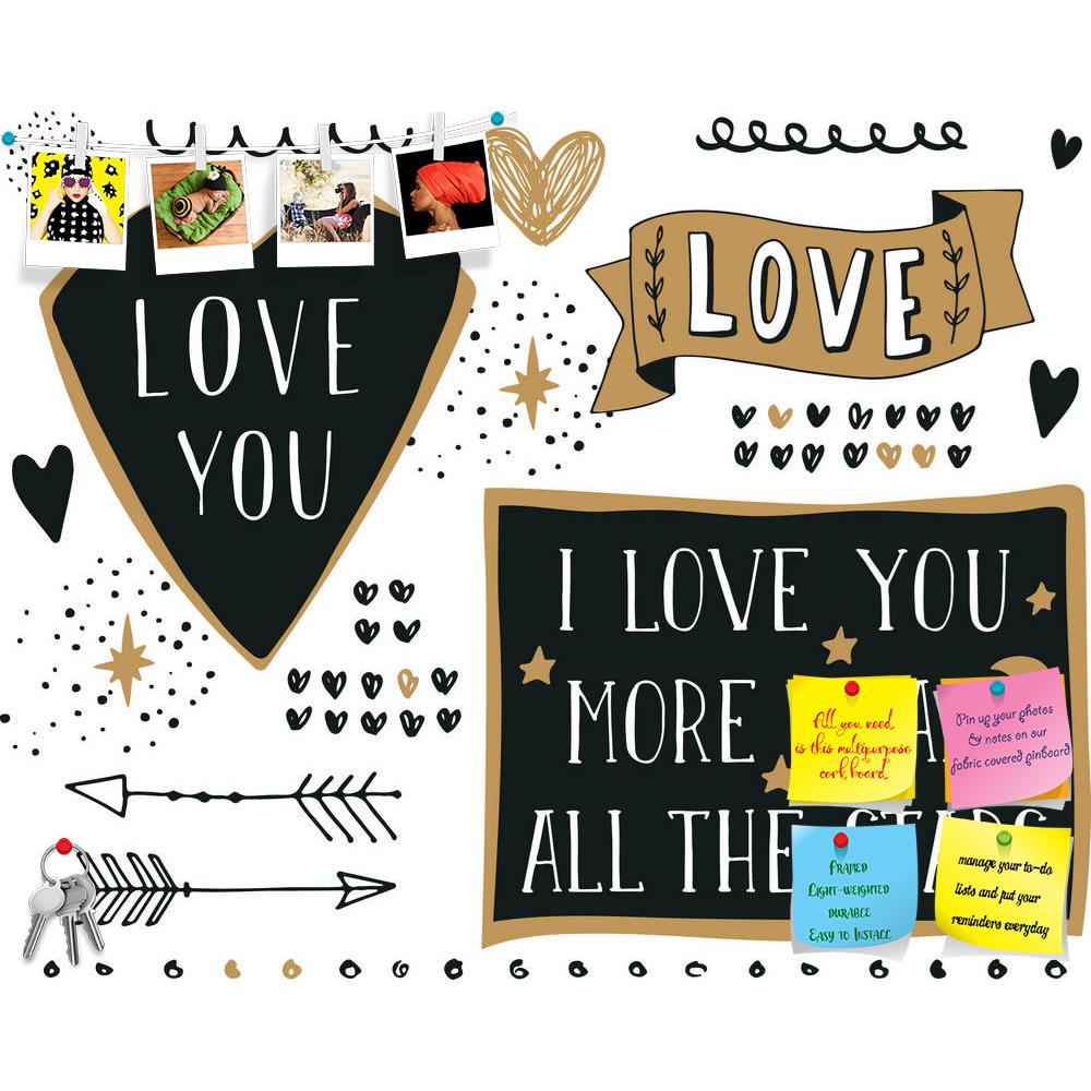 ArtzFolio I Love You More Than All The Stars Printed Bulletin Board Notice Pin Board Soft Board | Frameless-Bulletin Boards Frameless-AZSAO43497936BLB_FL_L-Image Code 5005110 Vishnu Image Folio Pvt Ltd, IC 5005110, ArtzFolio, Bulletin Boards Frameless, Love, Quotes, Digital Art, i, you, more, than, all, the, stars, printed, bulletin, board, notice, pin, soft, frameless, set, different, hand, drawn, design, elements, lettering, quote, pin up board, push pin board, extra large cork board, big pin board, notic