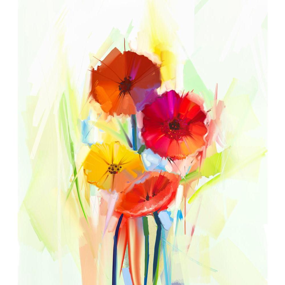 Still Life Of Yellow & Red Gerbera Flowers Canvas Painting Synthetic Frame-Paintings MDF Framing-AFF_FR-IC 5005124 IC 5005124, Abstract Expressionism, Abstracts, Art and Paintings, Botanical, Drawing, Floral, Flowers, Illustrations, Modern Art, Nature, Paintings, Semi Abstract, Still Life, still, life, of, yellow, red, gerbera, canvas, painting, synthetic, frame, oil, flower, abstract, modern, acrylic, art, artistic, artwork, background, bloom, blossom, bouquet, bright, brush, card, closeup, color, daisy, d