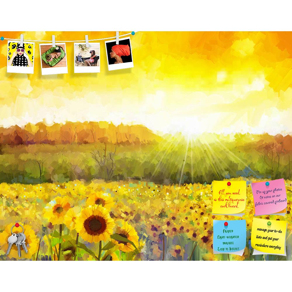 ArtzFolio Sunflower Blossom Printed Bulletin Board Notice Pin Board Soft Board | Frameless-Bulletin Boards Frameless-AZSAO43543762BLB_FL_L-Image Code 5005126 Vishnu Image Folio Pvt Ltd, IC 5005126, ArtzFolio, Bulletin Boards Frameless, Landscapes, Photography, sunflower, blossom, printed, bulletin, board, notice, pin, soft, frameless, flower, blossom.oil, painting, rural, sunset, landscape, golden, field, warm, light, hill, color, orange, background, sun, oil, sunlight, blooming, vibrant, serenity, view, fi